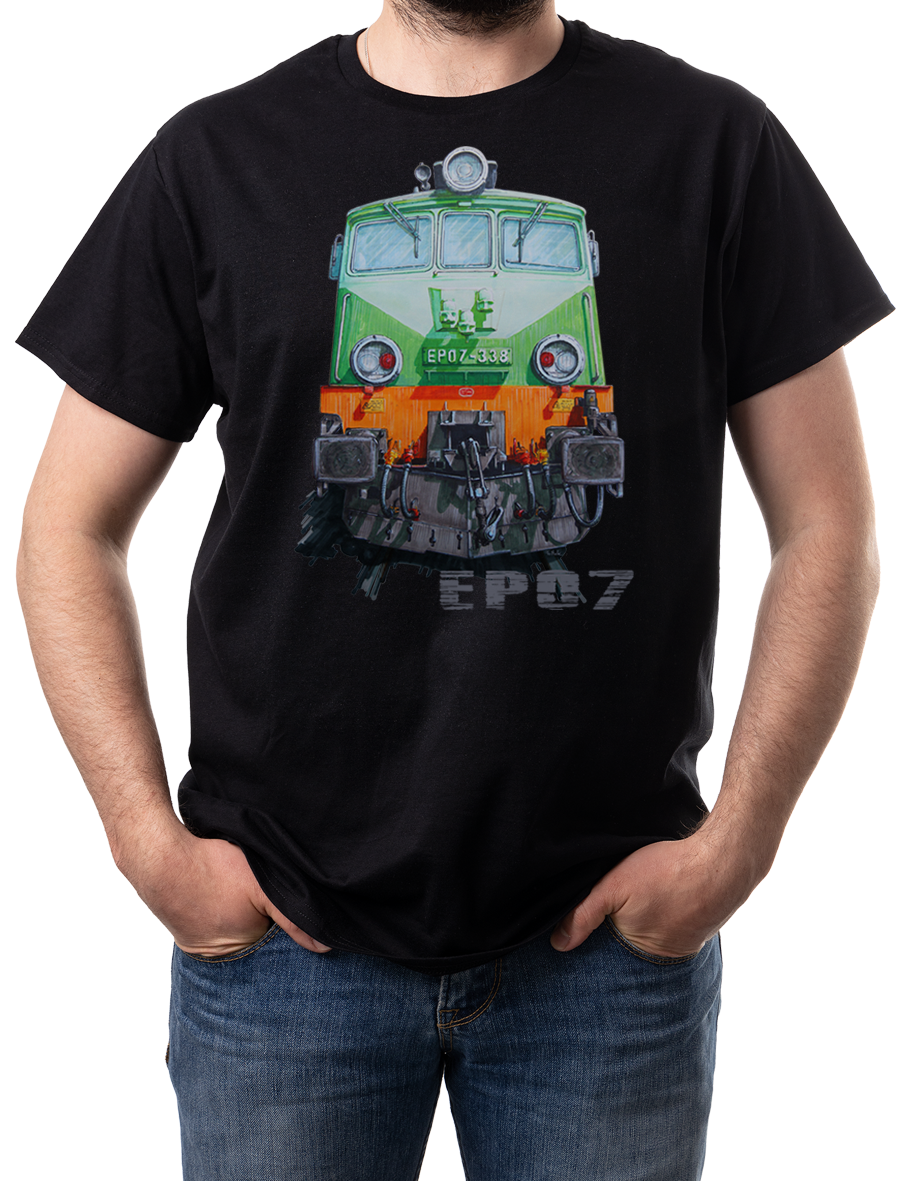 EP07 — koszulka (Kolor koszulki: czarny; Rozmiar: 5XL (męska); Rodzaj nadruku: EP07)