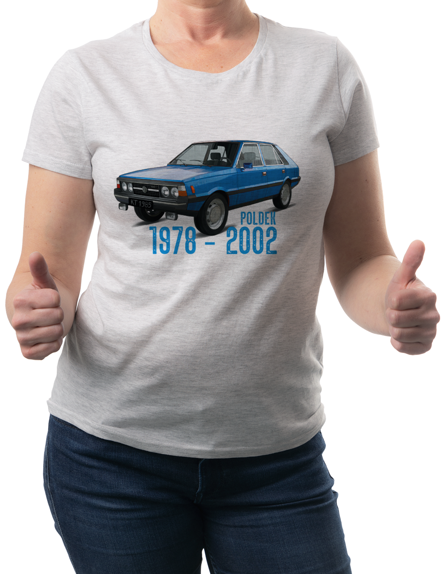 Polonez — koszulka (Kolor koszulki: jasnoszary melanż; Rozmiar: S (damska); Rodzaj nadruku: Polonez)