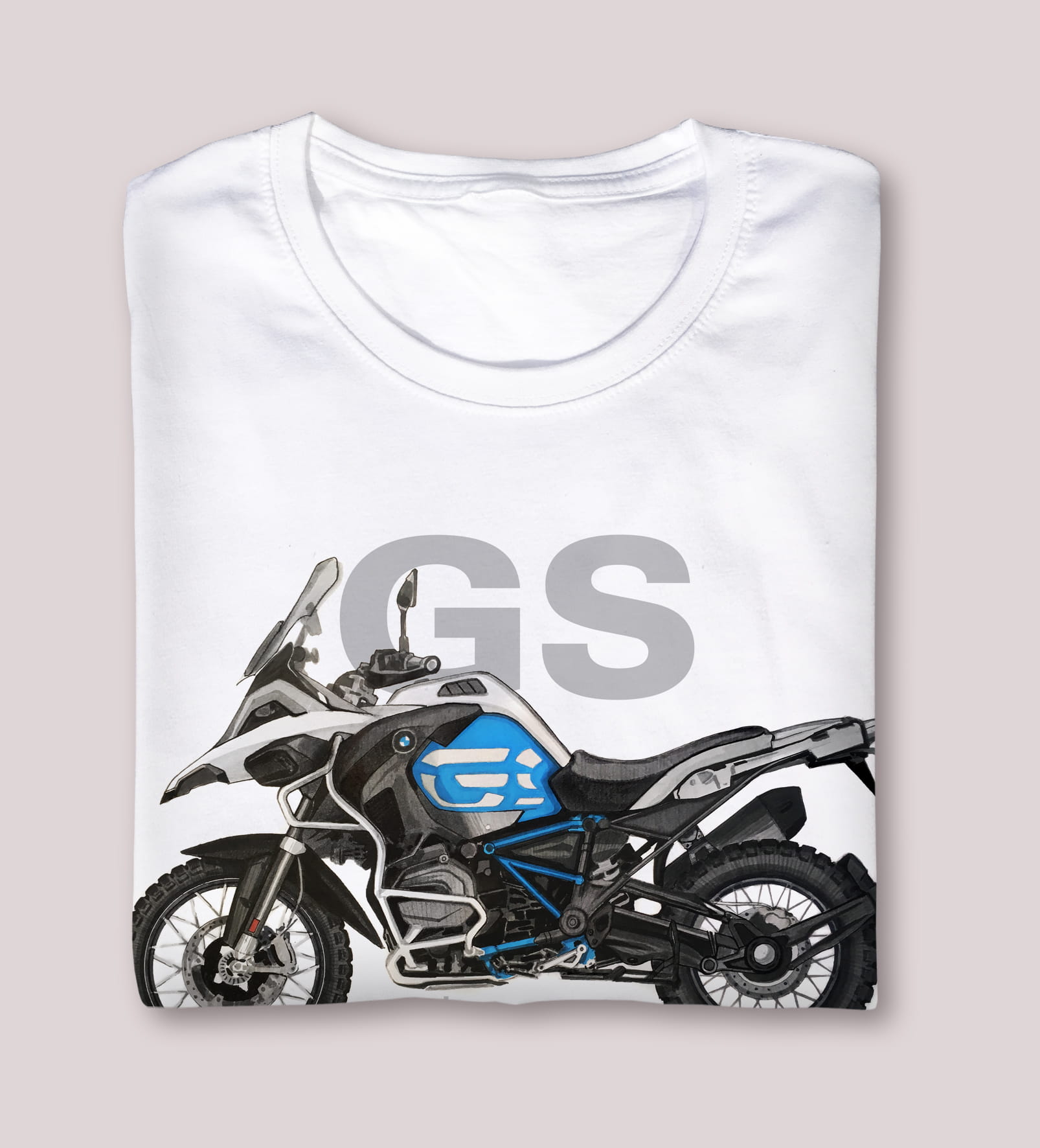 BMW GS — koszulka (Kolor koszulki: biały; Rozmiar: 12 - 14 lat; Rodzaj nadruku: BMW GS)