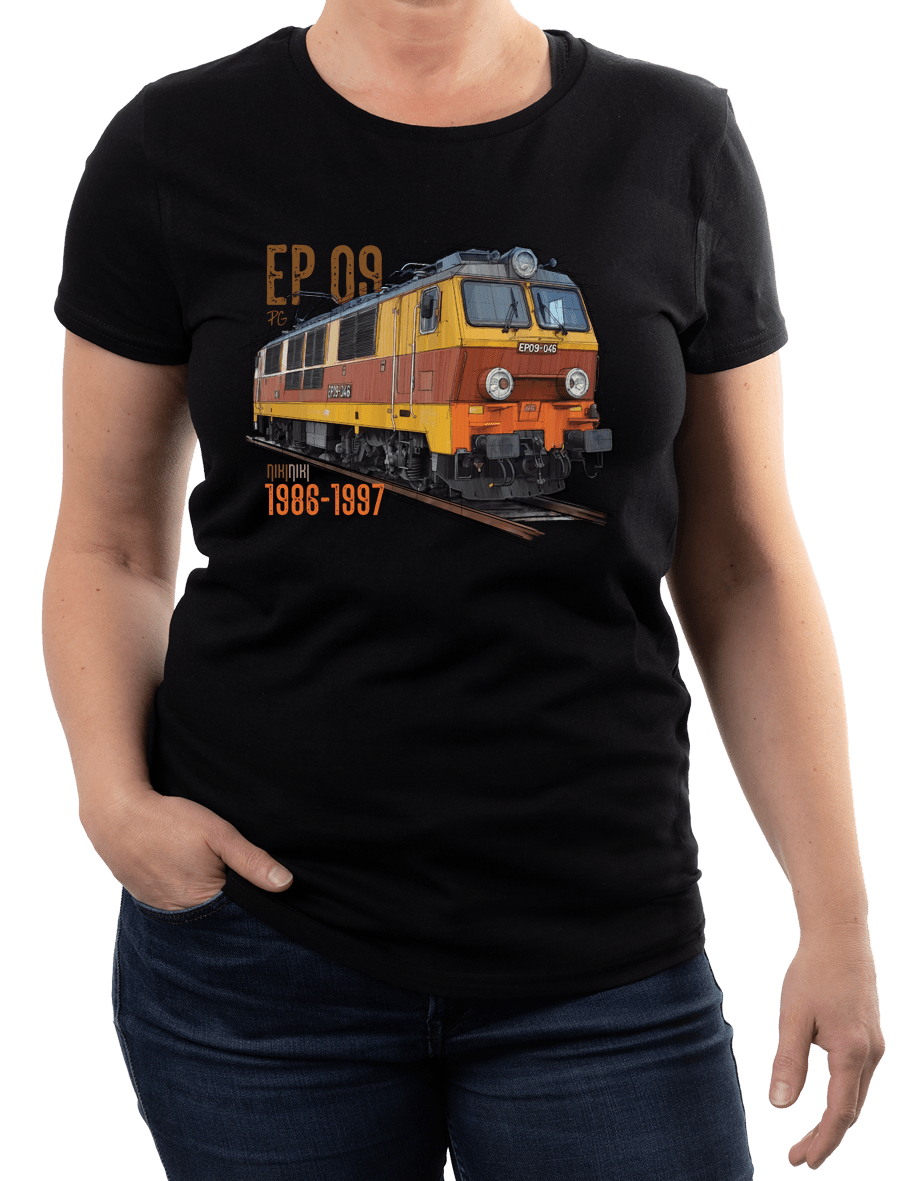 EP09 Dziewiątka — koszulka (Kolor koszulki: czarny; Rozmiar: XXL (damska); Rodzaj nadruku: EP09 Dziewiątka)