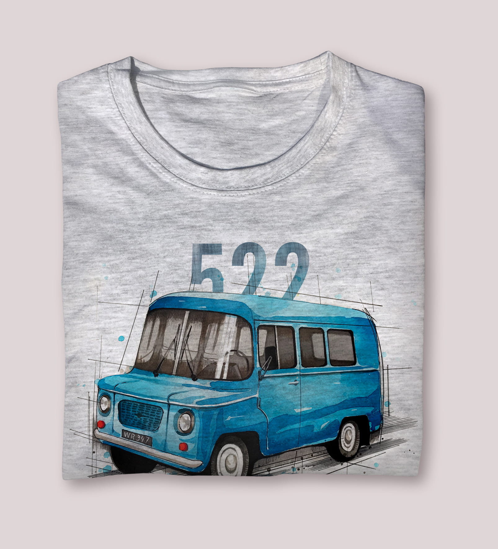 Nysa — koszulka (Kolor koszulki: jasnoszary melanż; Rozmiar: 3XL (damska); Rodzaj nadruku: Nysa)