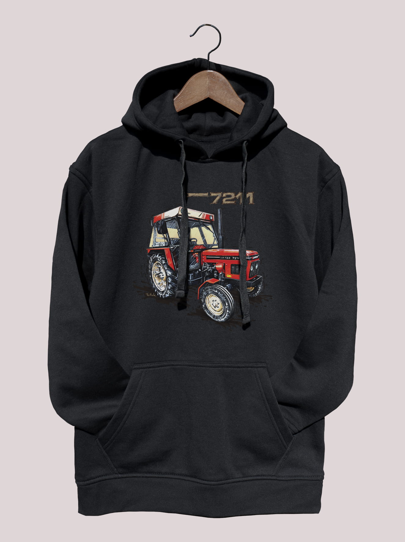 Zetor 7211 — bluza (Rozmiar: S; Kolor bluzy: czarny; Rodzaj nadruku: Zetor 7211)