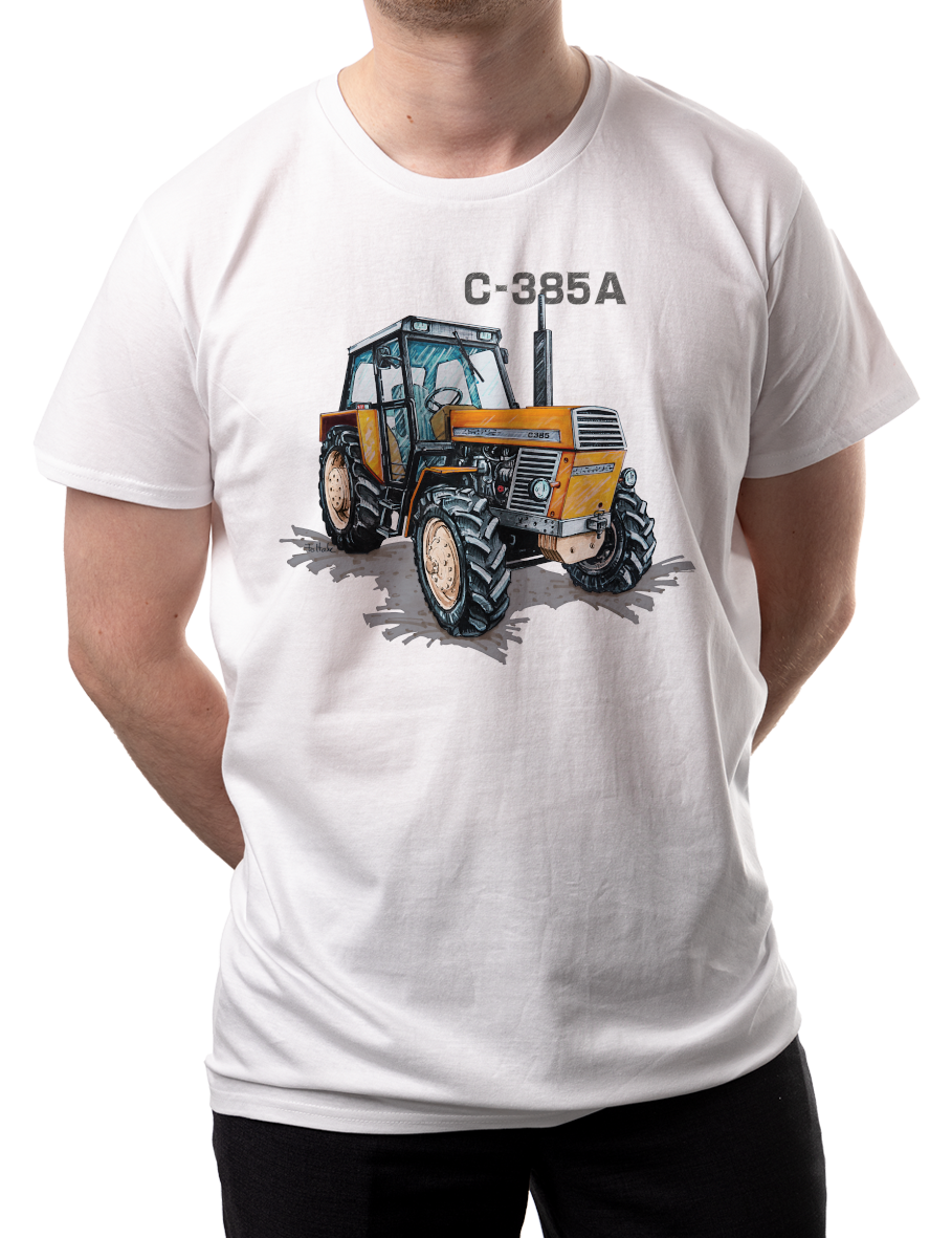 Ursus C-385A — koszulka (Kolor koszulki: biały; Rozmiar: L (męska); Rodzaj nadruku: Ursus C-385A)