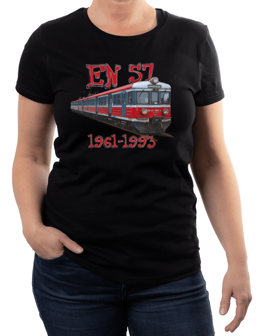 EN57 Regio — koszulka (Kolor koszulki: czarny; Rozmiar: 3XL (damska); Rodzaj nadruku: EN57 Regio)