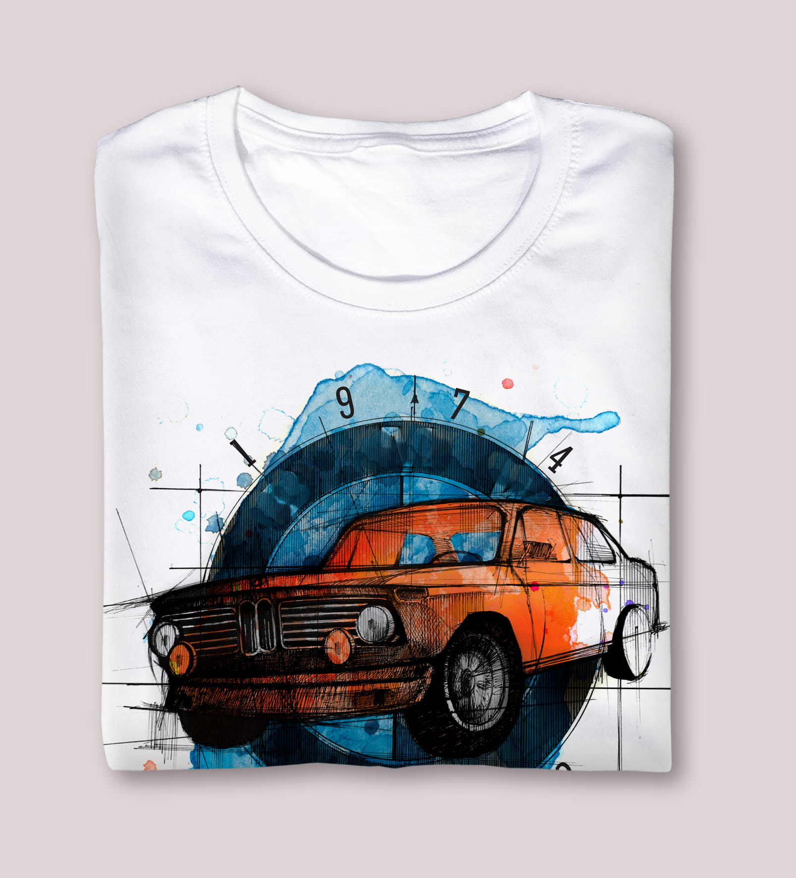 BMW 2002 — koszulka (Kolor koszulki: biały; Rozmiar: M (damska); Rodzaj nadruku: BMW 2002)