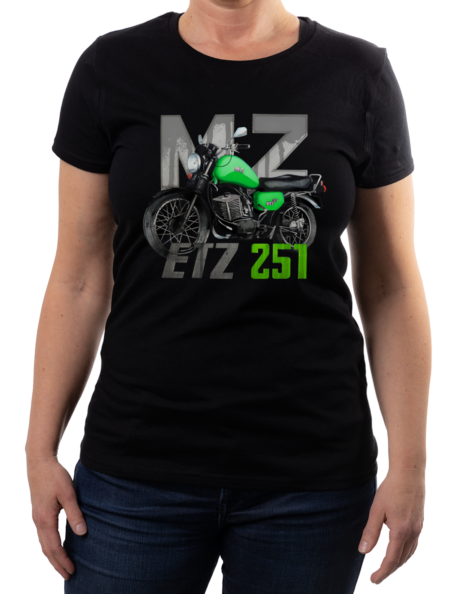 MZ ETZ 251 — koszulka (Kolor koszulki: czarny; Rozmiar: XXL (damska); Rodzaj nadruku: MZ ETZ 251)
