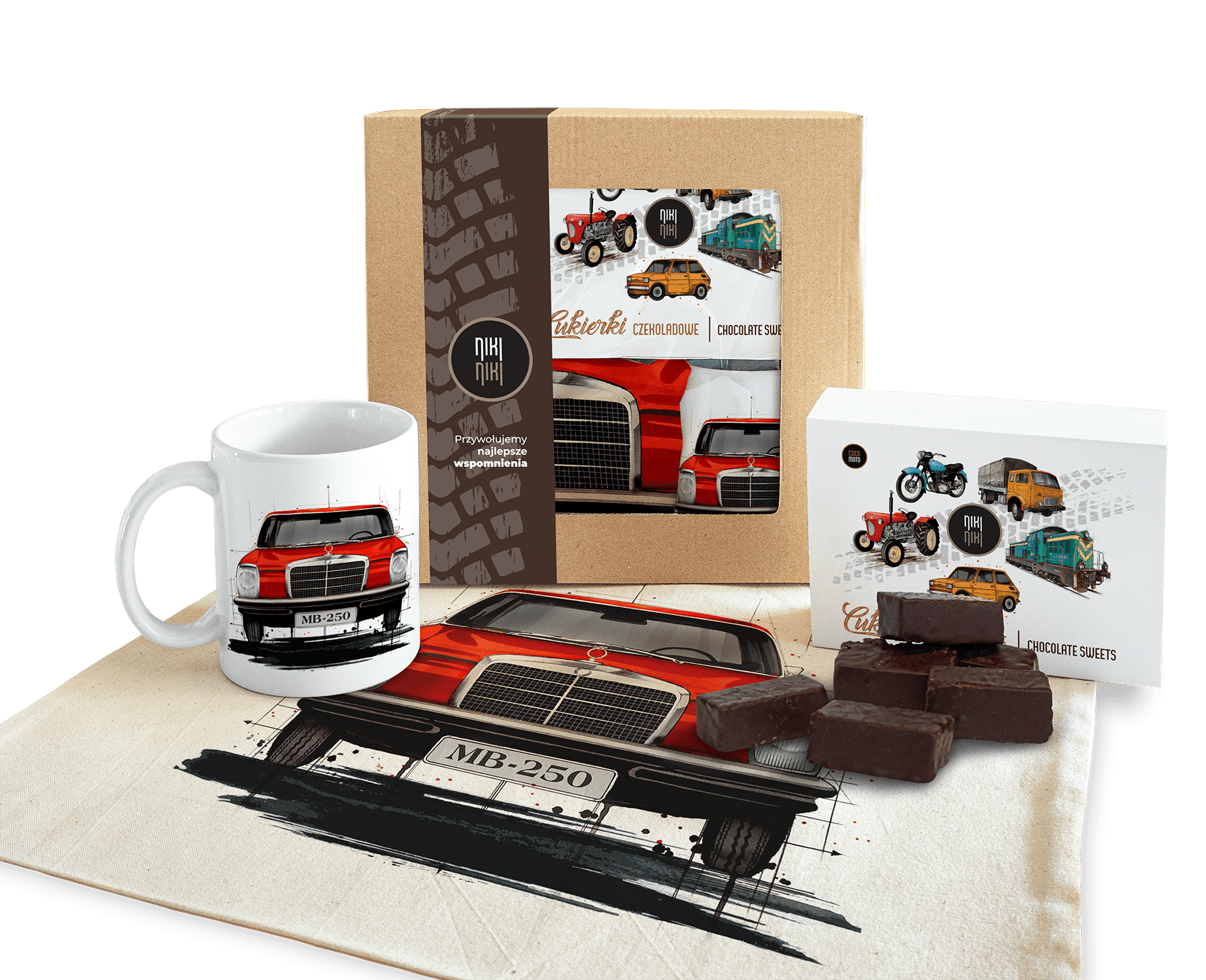 Mercedes-Benz — paczka (Zawartość paczki: koszulka - torba - kubek - słodycze; Rozmiar koszulki / bluzy: 3 - 4 lata; Kolor koszulki / bluzy: czarny; R