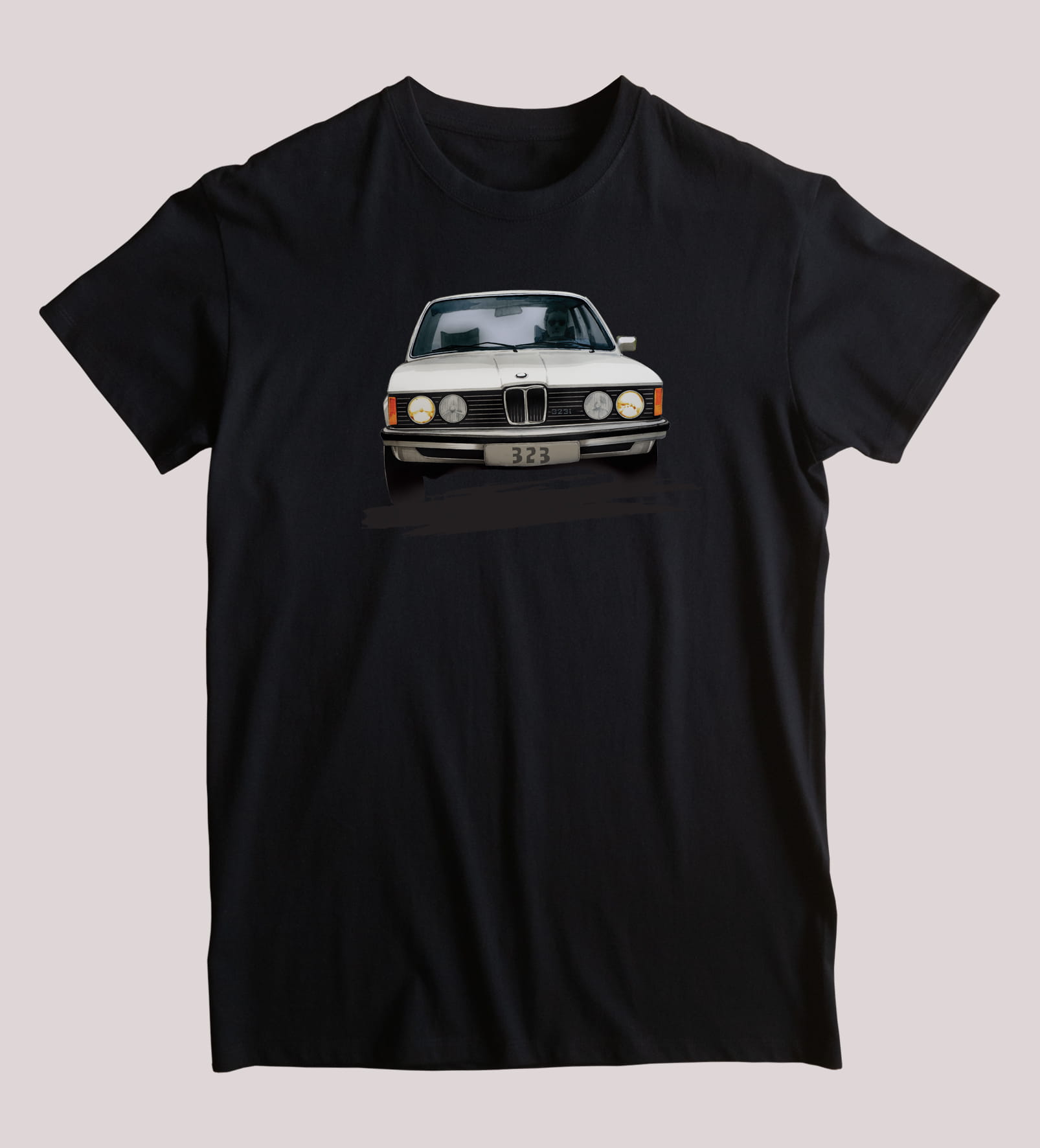 BMW 3 — koszulka (Kolor koszulki: czarny; Rozmiar: 4XL (męska); Rodzaj nadruku: BMW 3)