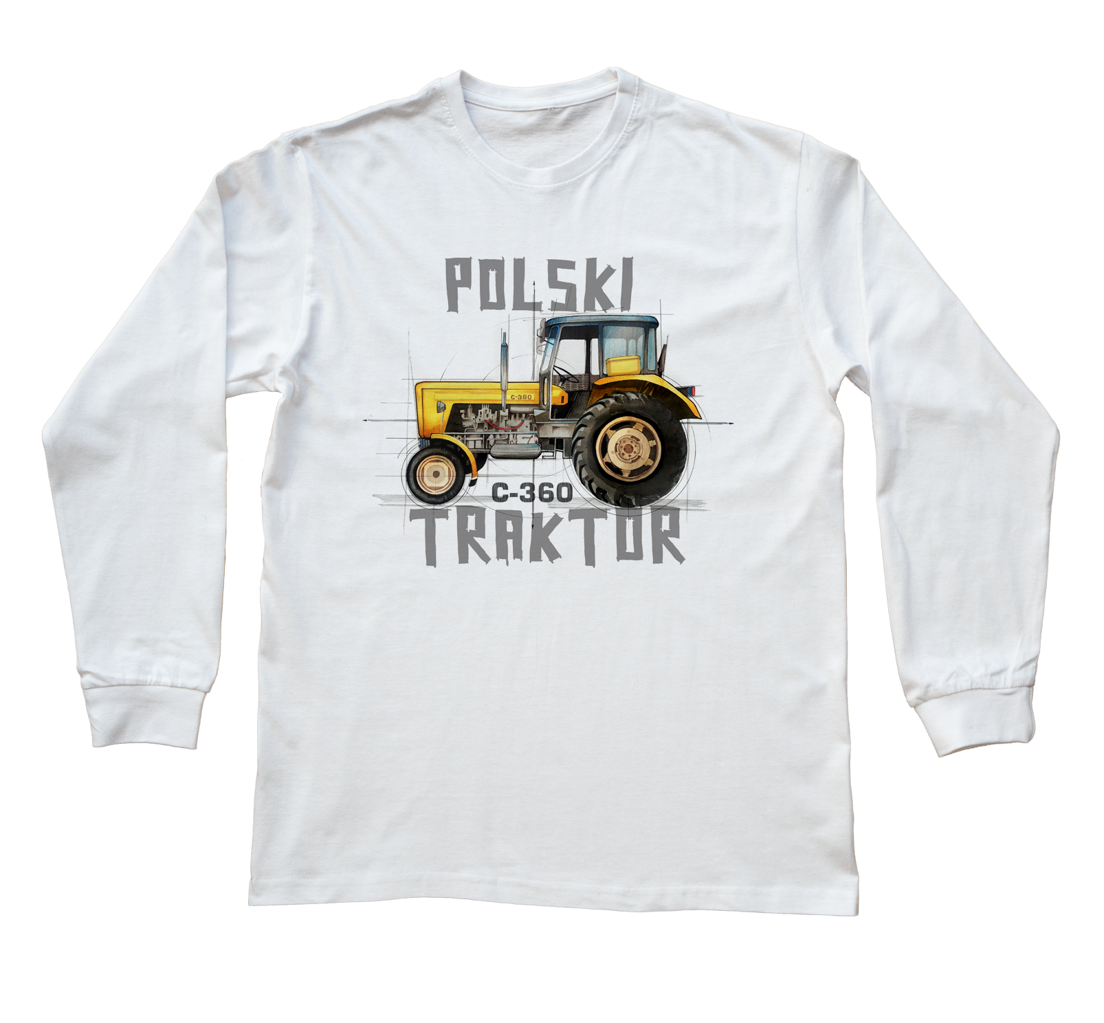 Ursus C-360 — bluzka z długim rękawem (Rozmiar: 12 - 14 lat; Kolor koszulki: biały; Rodzaj nadruku: Ursus C-360)