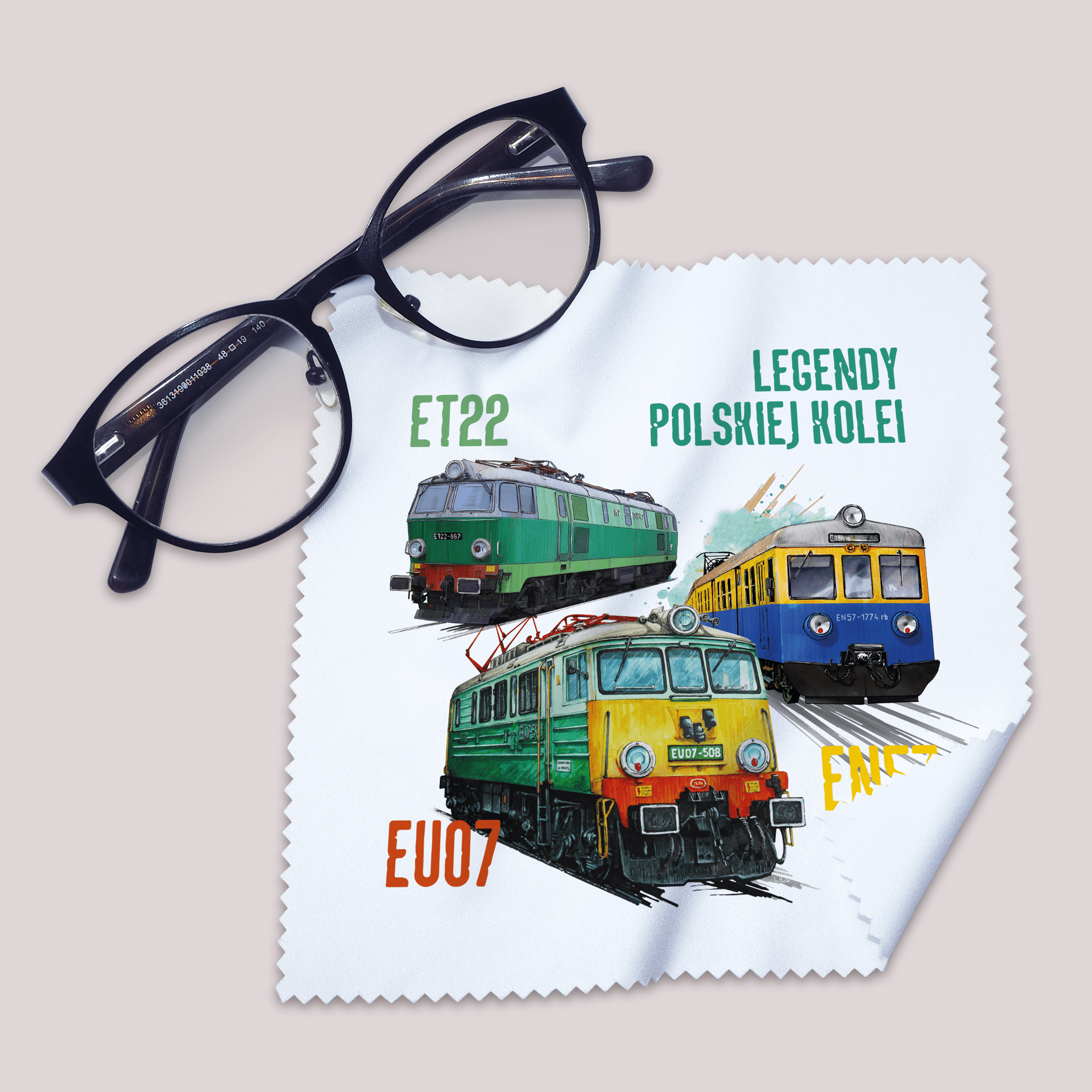 Ściereczka dla fana pociągów (Kolor nadruku: kolorowy; Rodzaj nadruku: KOLMIX)