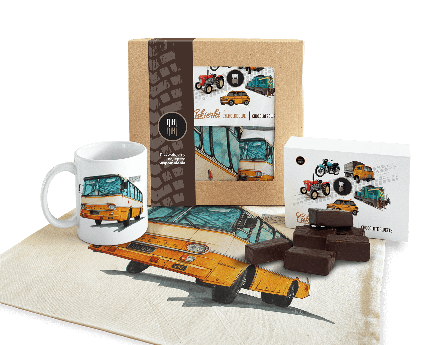 Autosan H9 — paczka (Zawartość paczki: koszulka - torba - kubek - słodycze; Rozmiar koszulki / bluzy: 9 - 11 lat; Kolor koszulki / bluzy: jasnoszary m