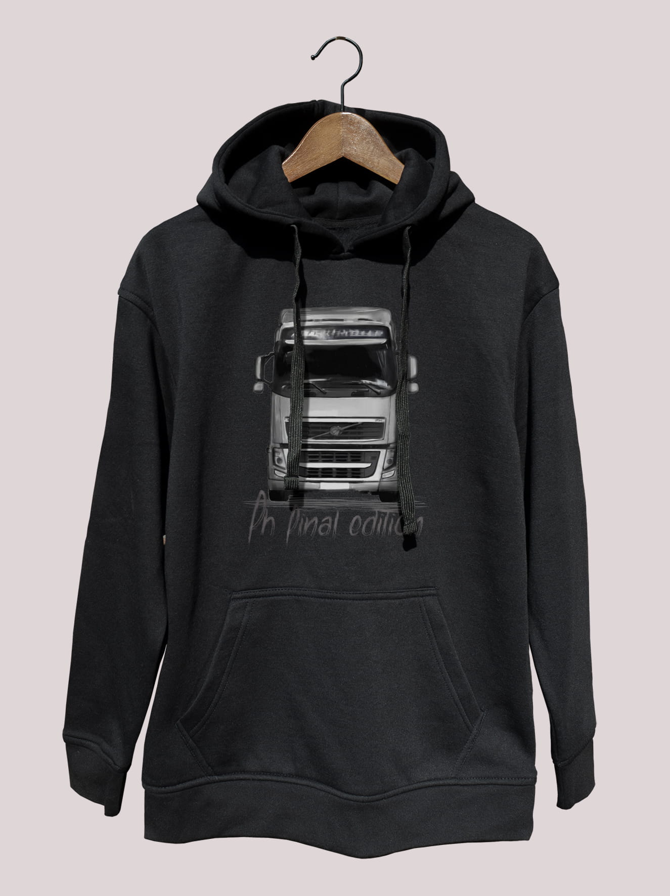 Volvo FH — bluza (Rozmiar: 12 - 14 lat; Kolor bluzy: czarny; Rodzaj nadruku: Volvo FH)