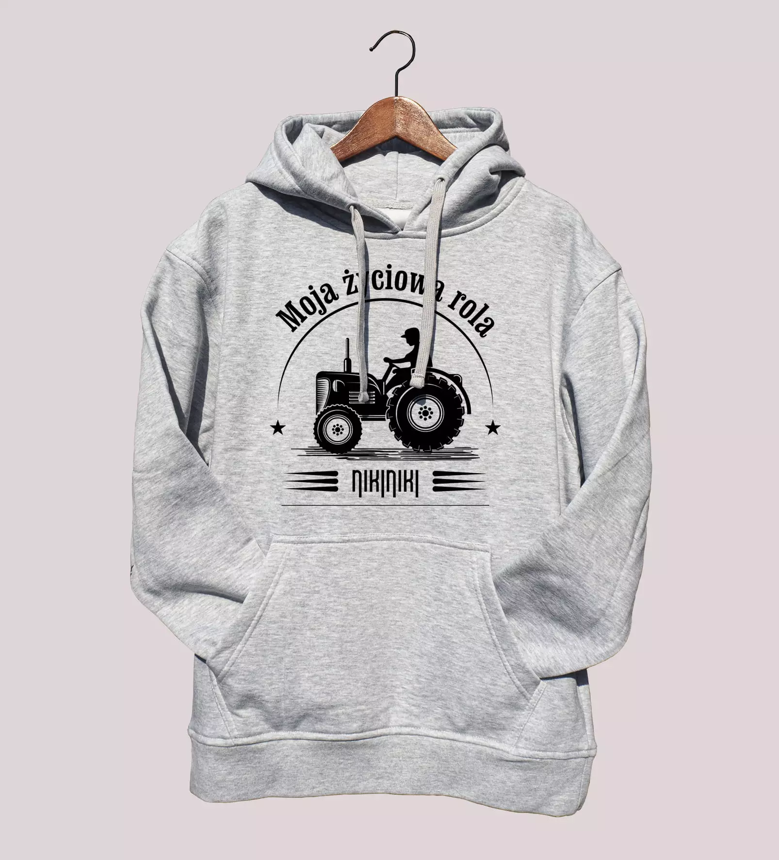 Traktor — bluza (Rozmiar: L; Kolor bluzy: szary; Rodzaj nadruku: Traktor)