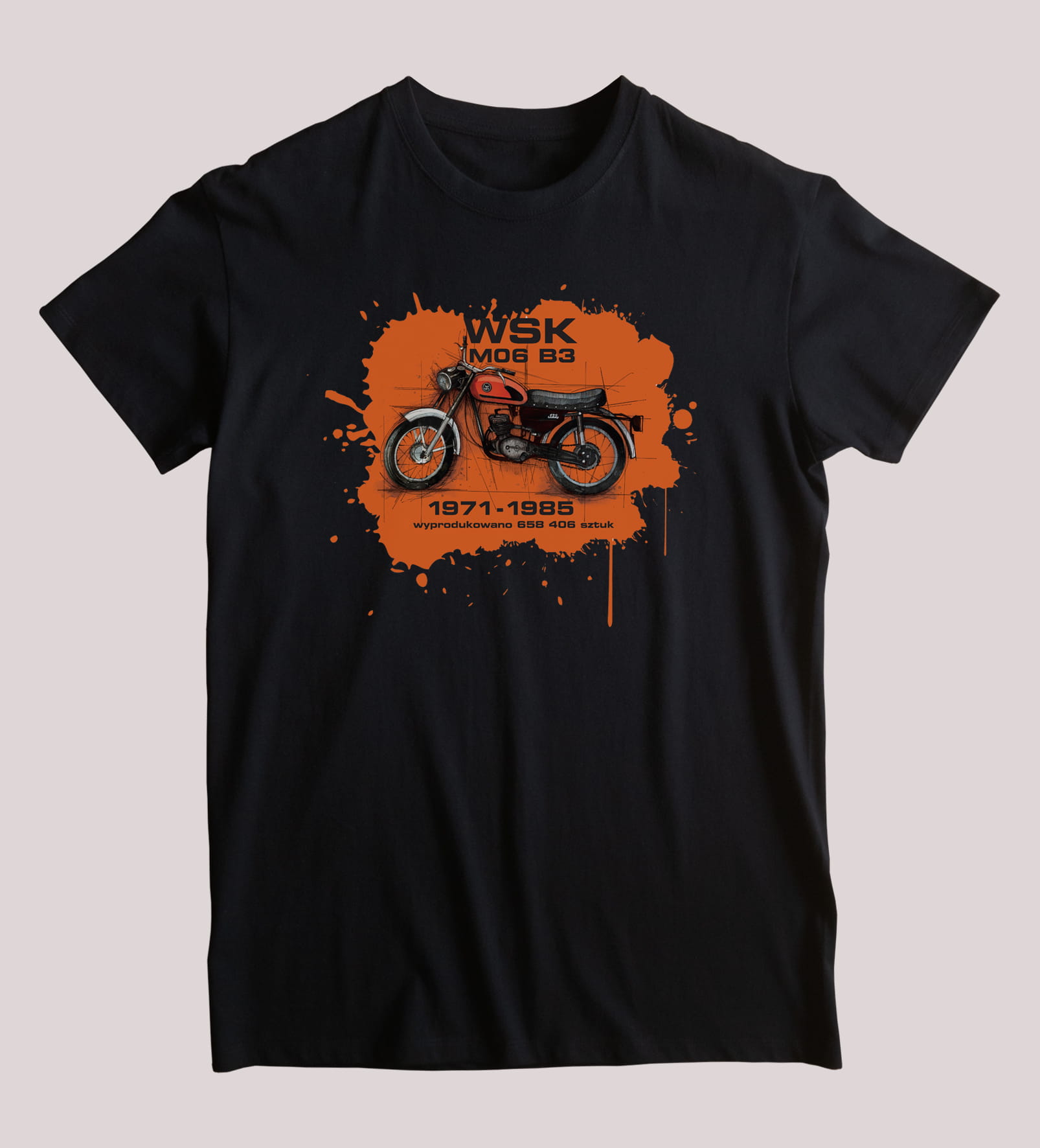 WSK — koszulka (Kolor koszulki: czarny; Rozmiar: 4XL (męska); Rodzaj nadruku: WSK)