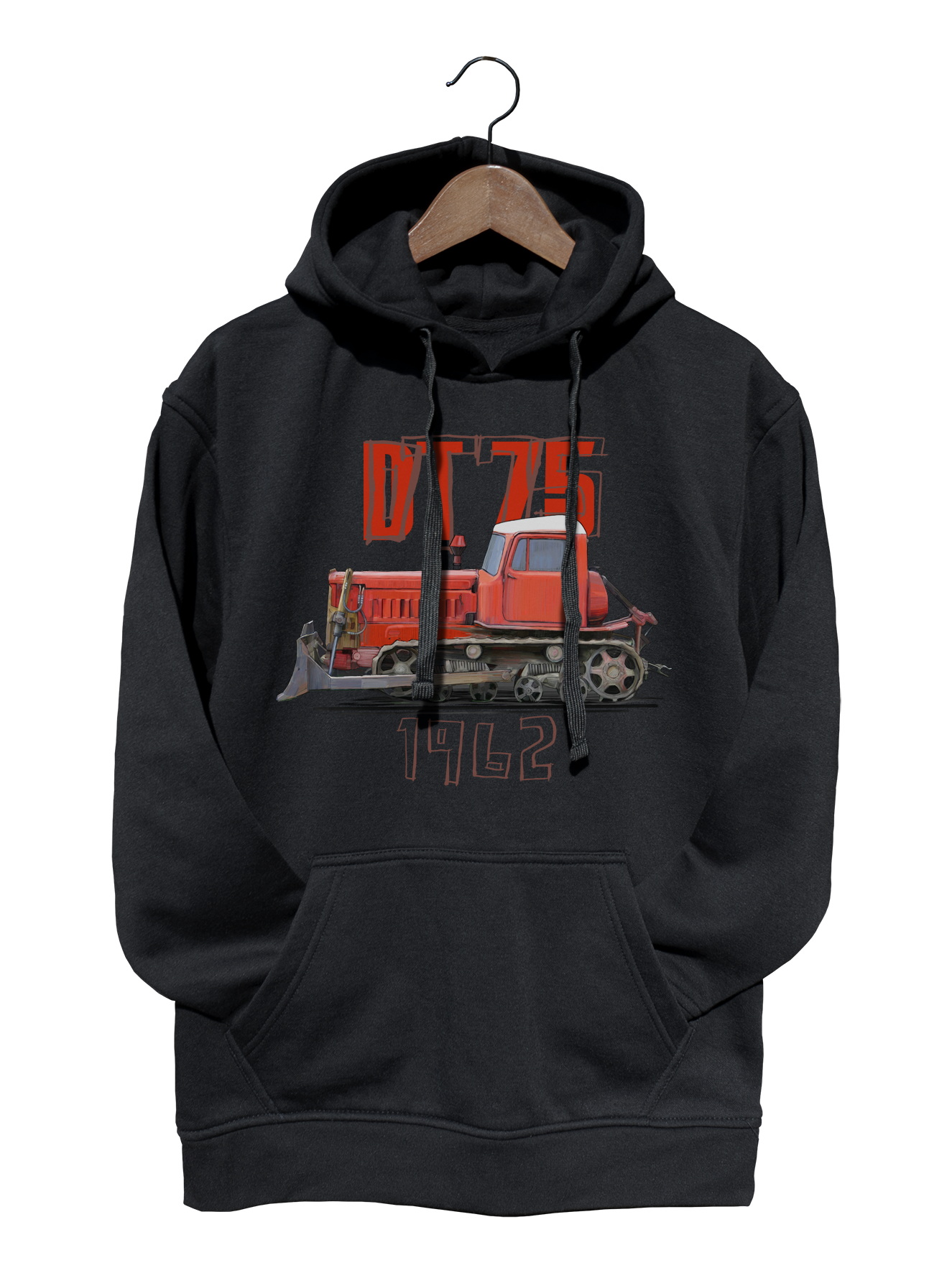 DT-75 — bluza (Rozmiar: L; Kolor bluzy: czarny; Rodzaj nadruku: DT-75)