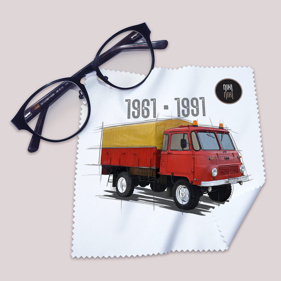 Robur — ściereczka (Kolor nadruku: czerwony; Rodzaj nadruku: Robur)