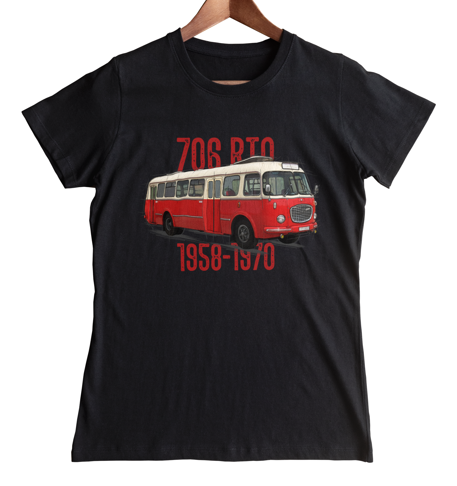 Škoda 706 RTO — koszulka (Kolor koszulki: czarny; Rozmiar: XXL (damska); Rodzaj nadruku: Škoda 706 RTO)