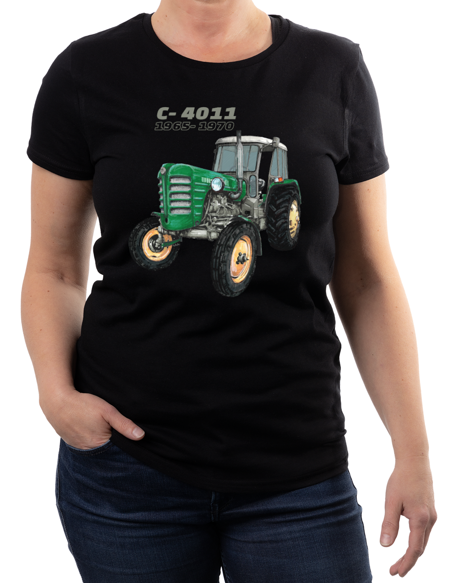 Ursus C-4011 — koszulka (Kolor koszulki: czarny; Rozmiar: 3XL (damska); Rodzaj nadruku: Ursus C-4011)