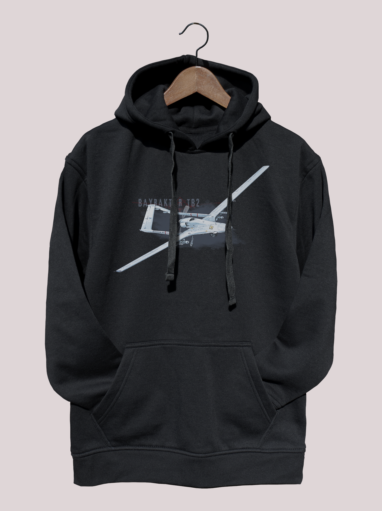 Bayraktar — bluza (Rozmiar: S; Kolor bluzy: czarny; Rodzaj nadruku: Bayraktar TB2)