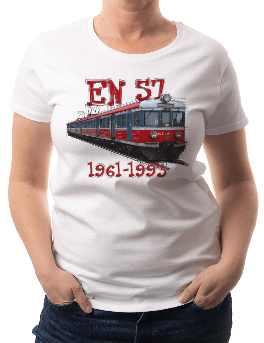 EN57 Regio — koszulka (Kolor koszulki: biały; Rozmiar: L (damska); Rodzaj nadruku: EN57 Regio)