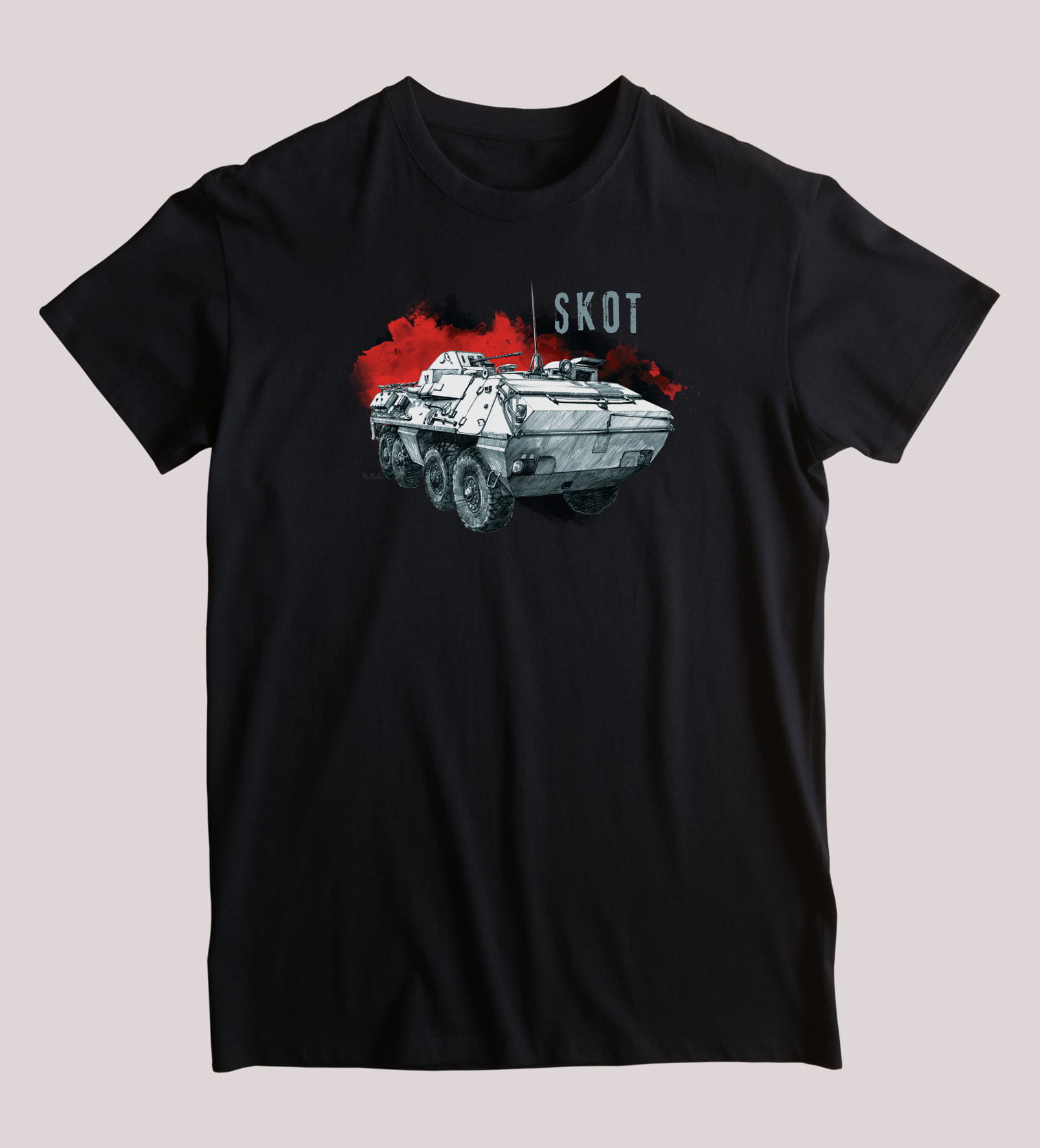 SKOT — koszulka (Kolor koszulki: czarny; Rozmiar: 4XL (męska); Rodzaj nadruku: SKOT)