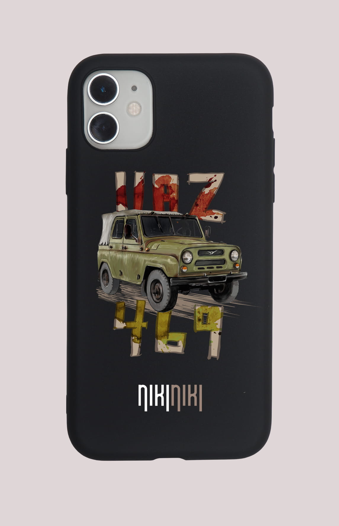 UAZ 469 — etui (Producent telefonu: IPHONE; Model telefonu: 15 PRO MAX 6.7"; Kolor etui: czarny; Rodzaj nadruku: UAZ 469)