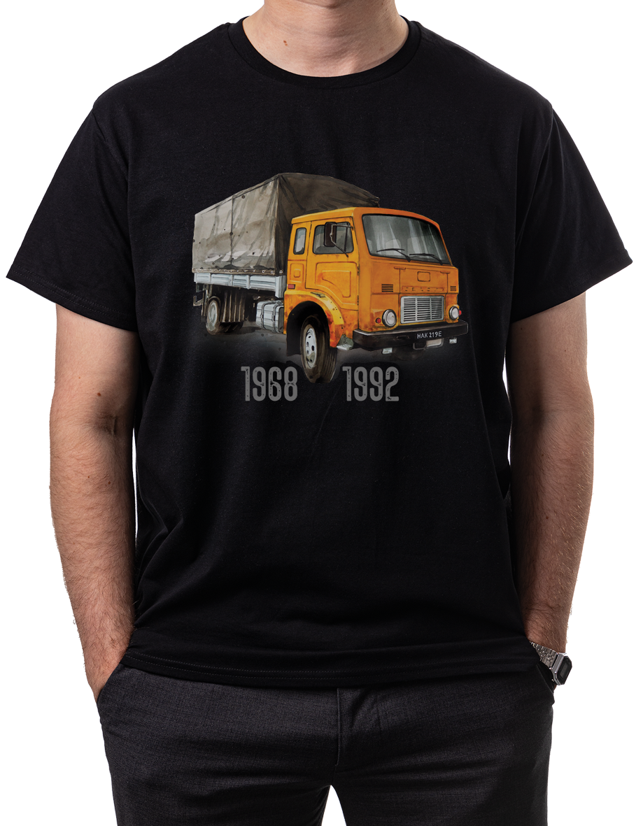 Jelcz — koszulka (Kolor koszulki: czarny; Rozmiar: 4XL (męska); Rodzaj nadruku: Jelcz)