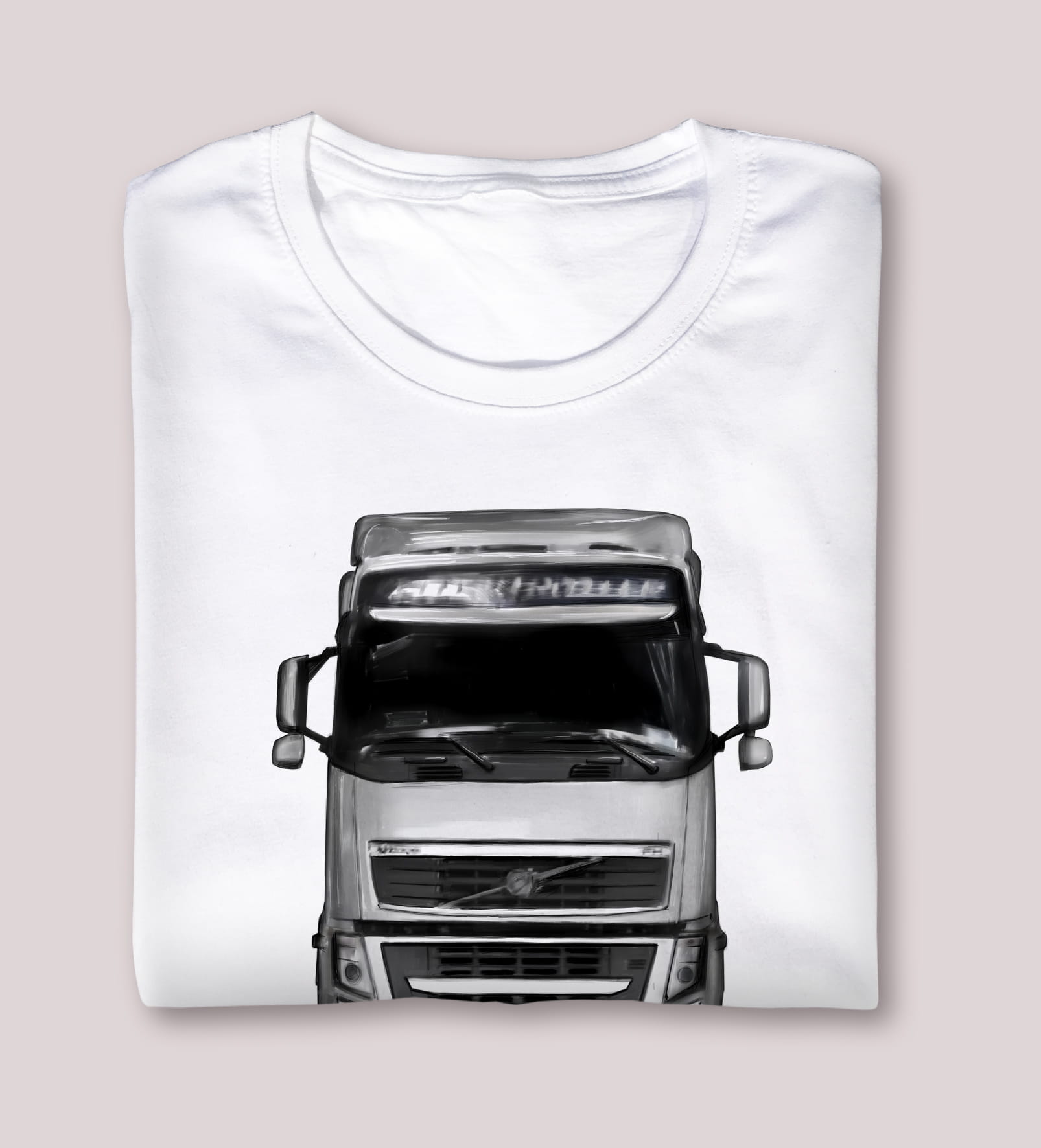 Volvo FH — koszulka (Kolor koszulki: biały; Rozmiar: 5XL (męska); Rodzaj nadruku: Volvo FH)