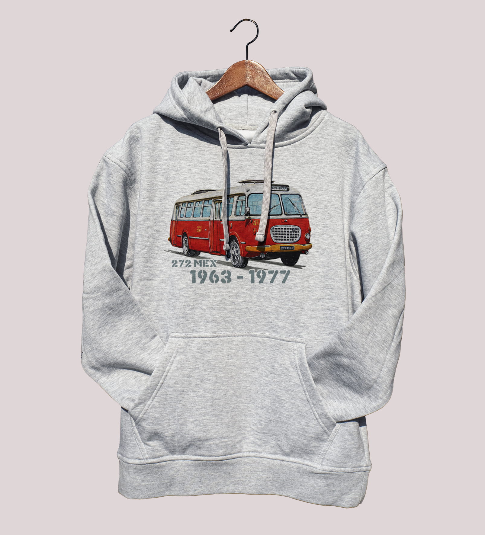 Jelcz 272 MEX — bluza (Rozmiar: XL; Kolor bluzy: szary; Rodzaj nadruku: Jelcz 272 MEX)