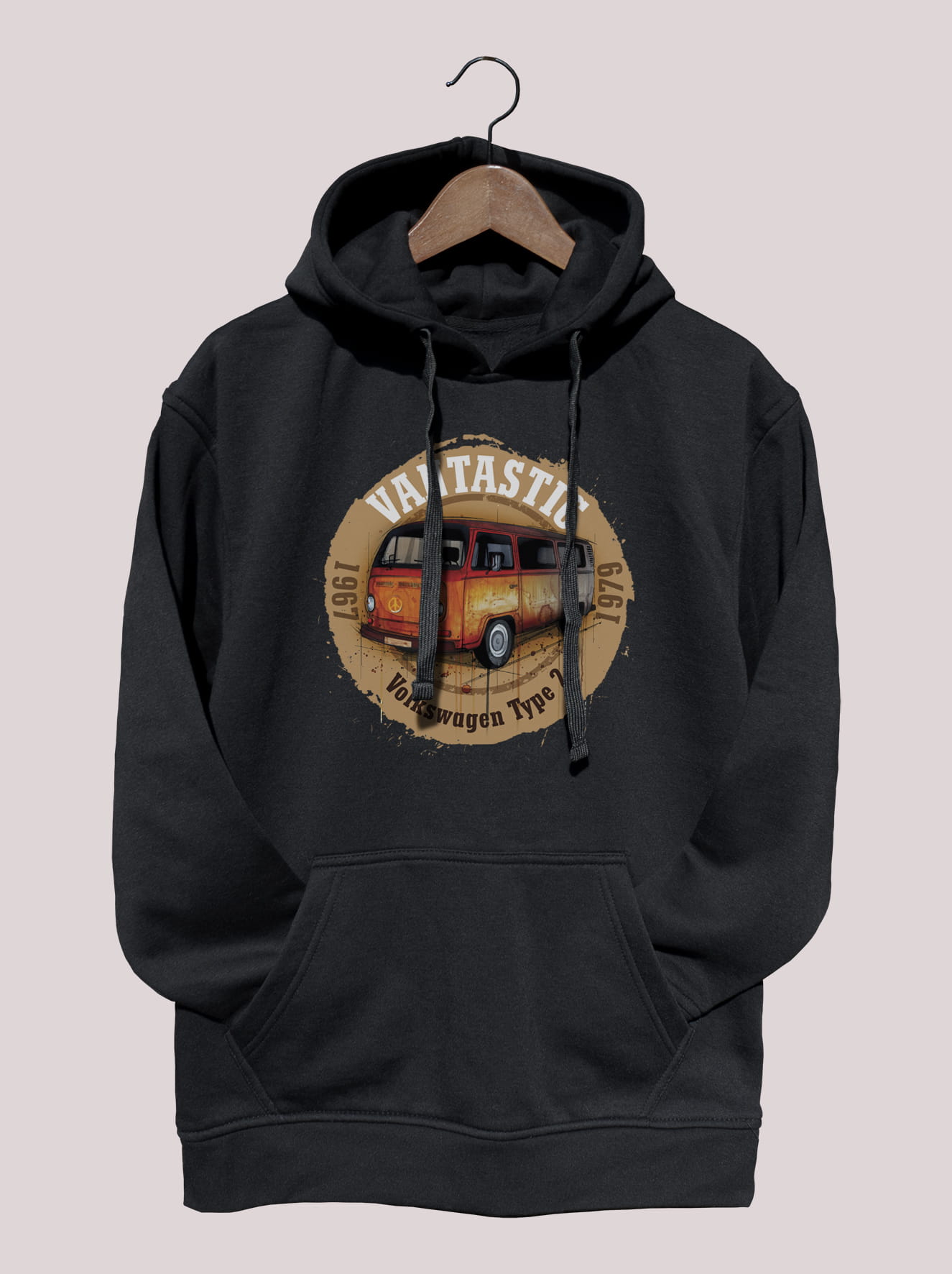 VW T2 — bluza (Rozmiar: 12 - 14 lat; Kolor bluzy: czarny; Rodzaj nadruku: VW T2)