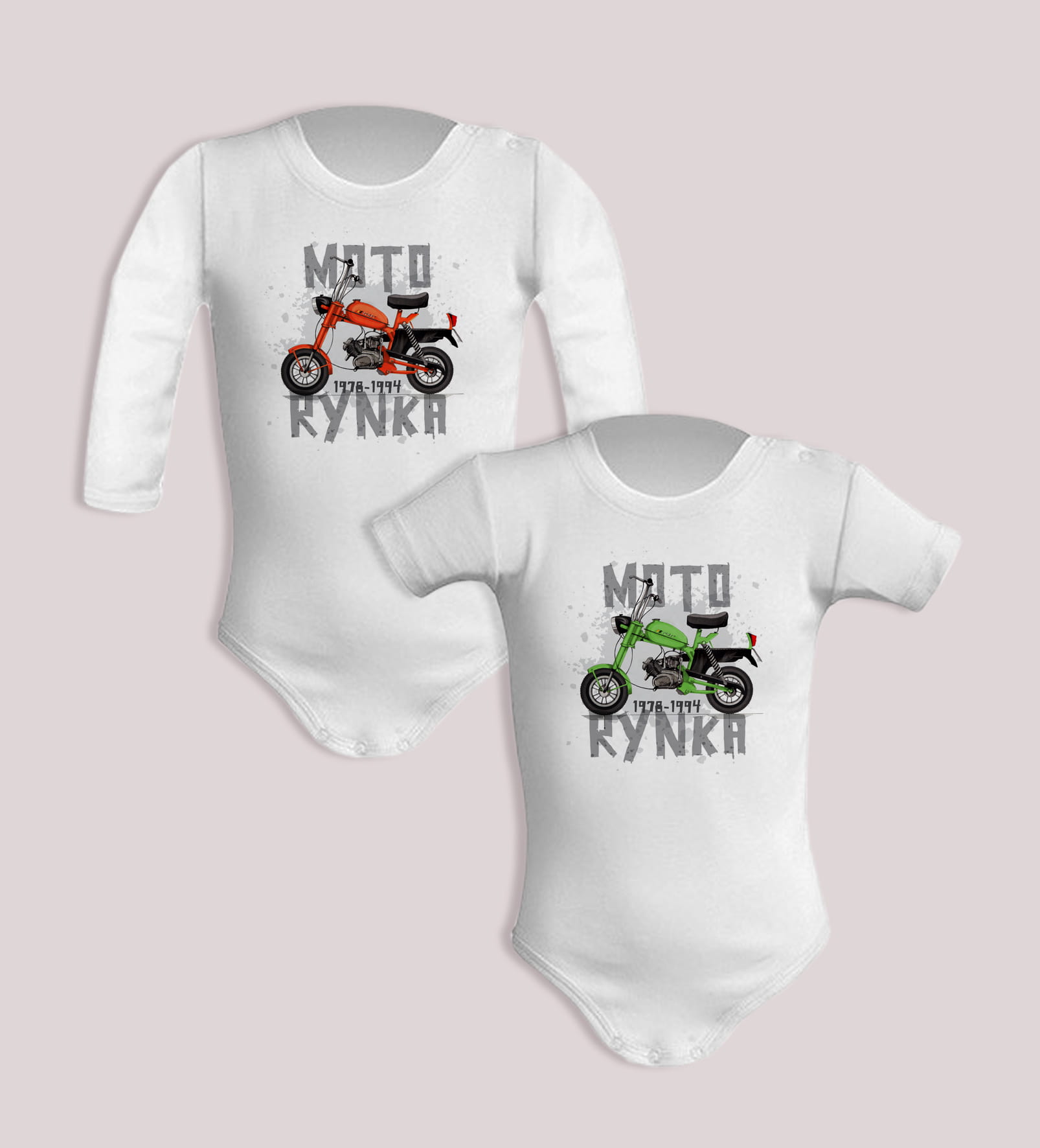 Motorynka — body (Rozmiar: 6M; Długość rękawa: długi; Kolor nadruku: niebieski; Rodzaj nadruku: Motorynka)