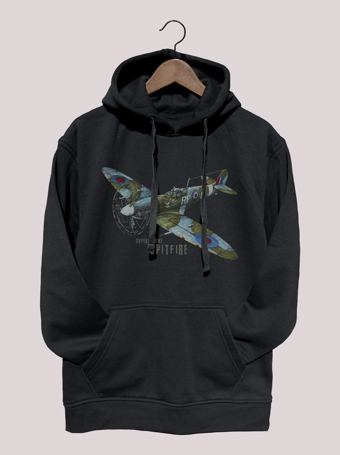 Supermarine Spitfire — bluza (Rozmiar: L; Kolor bluzy: czarny; Rodzaj nadruku: Supermarine Spitfire)