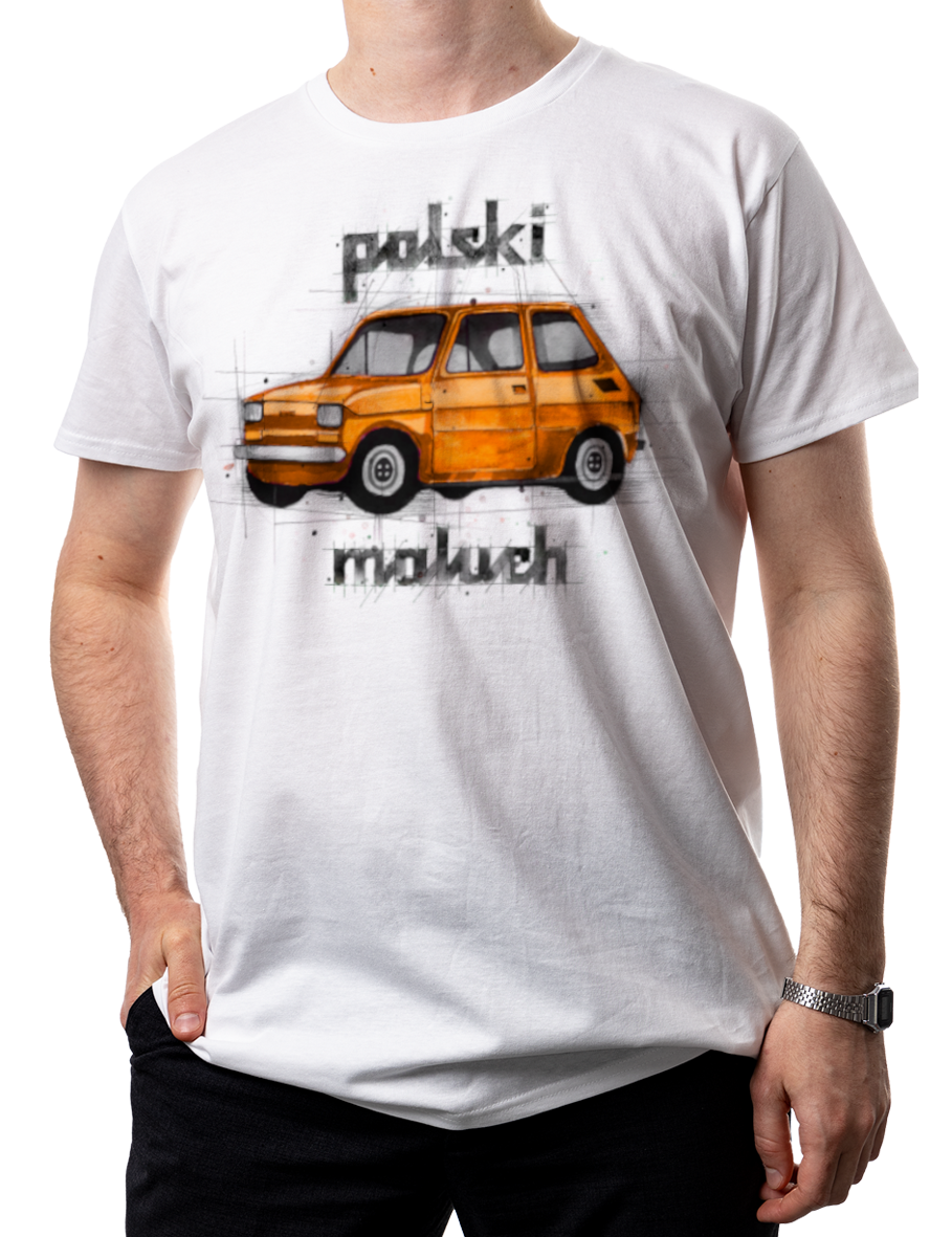 Maluch — koszulka (Kolor koszulki: biały; Rozmiar: 3XL (męska); Rodzaj nadruku: Maluch)