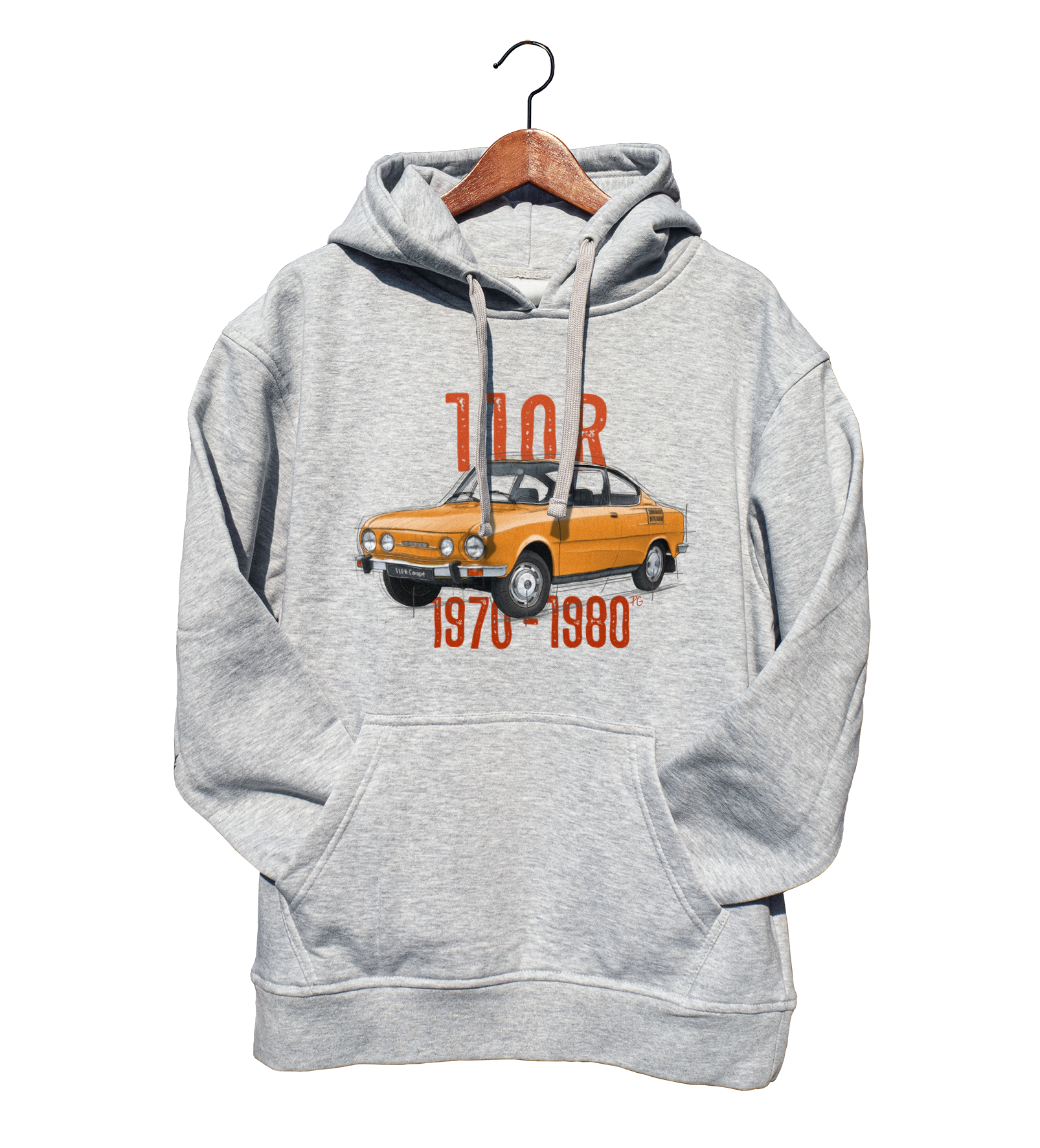 Škoda 110 R — bluza (Rozmiar: 9 - 11 lat; Kolor bluzy: szary; Rodzaj nadruku: Škoda 110 R)