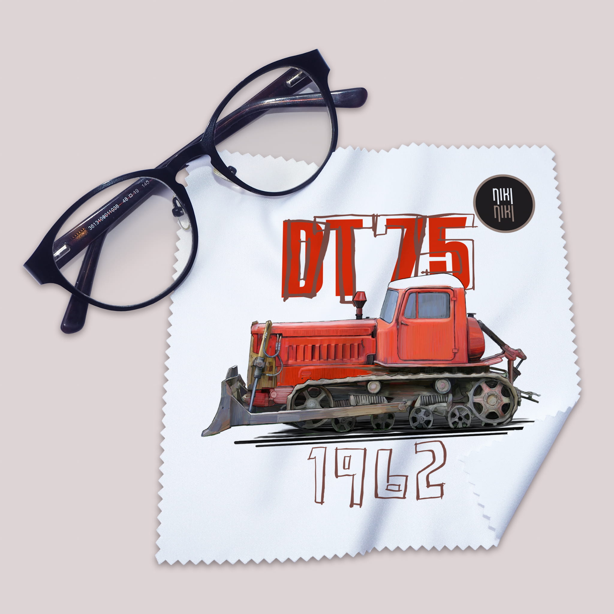 DT-75 — ściereczka (Kolor nadruku: czerwony; Rodzaj nadruku: DT-75)