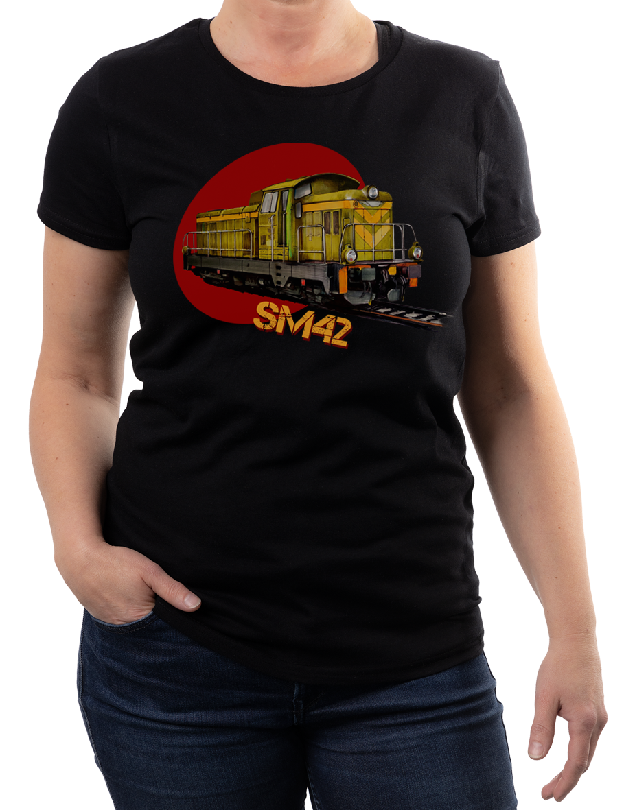 SM42 Stonka — koszulka (Kolor koszulki: czarny; Rozmiar: L (damska); Rodzaj nadruku: SM42 Stonka)