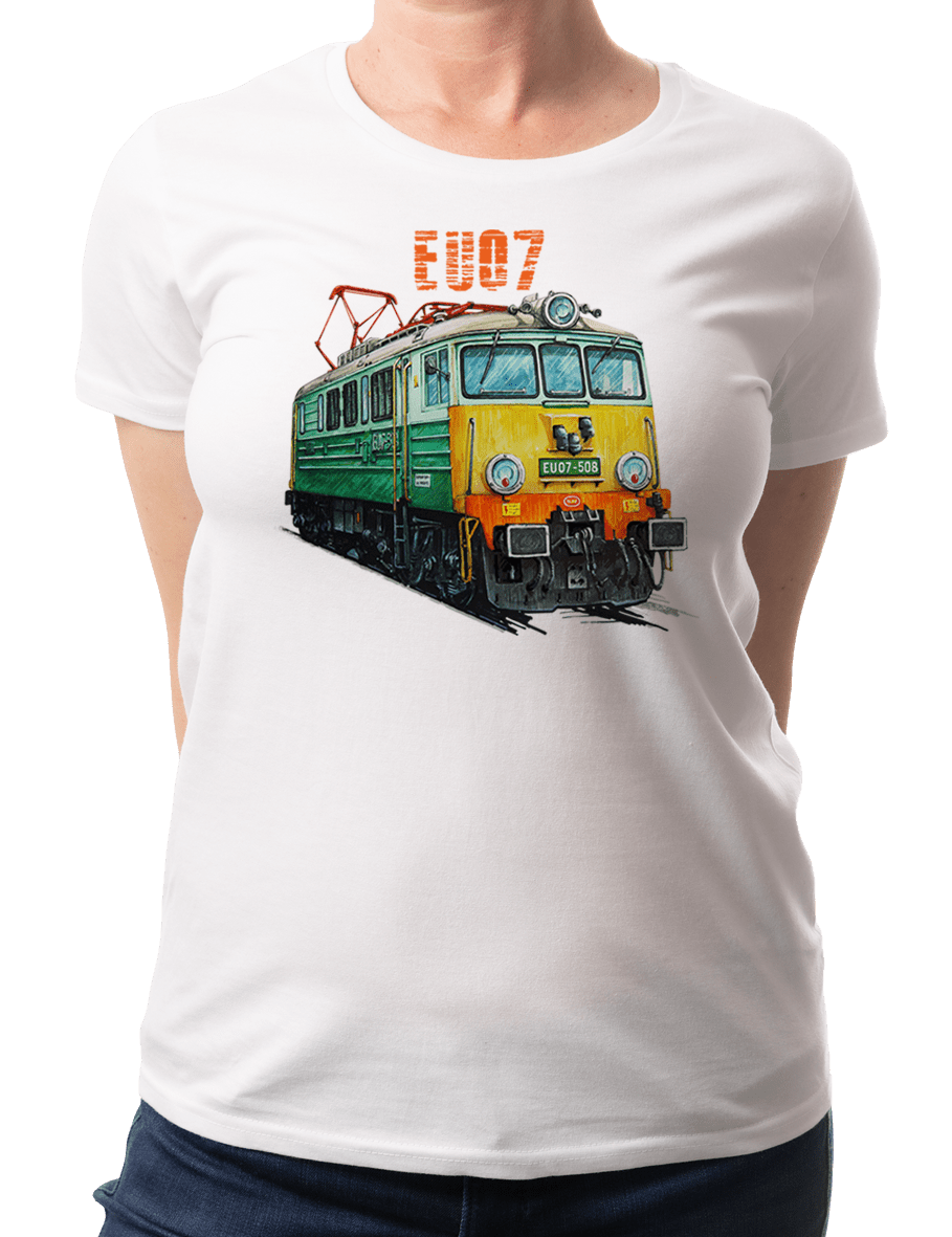 EU07 — koszulka (Kolor koszulki: biały; Rozmiar: XXL (damska); Rodzaj nadruku: EU07)