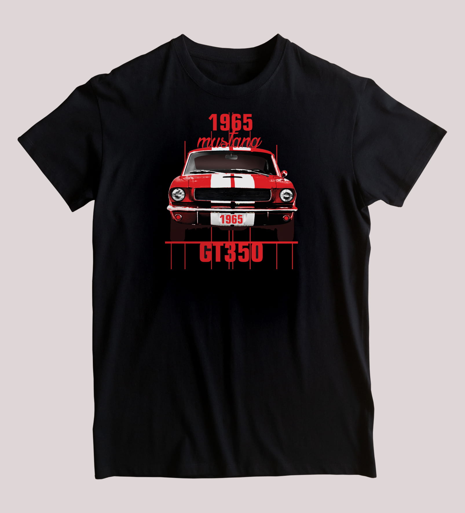 Ford Mustang — koszulka (Kolor koszulki: czarny; Rozmiar: 7 - 8 lat; Rodzaj nadruku: Mustang)