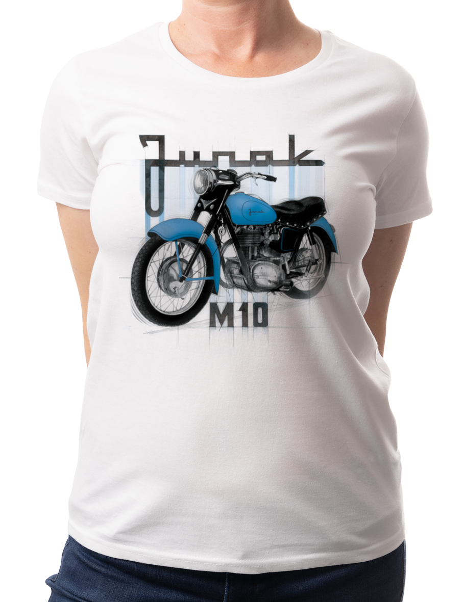 Junak M10 — koszulka (Kolor koszulki: biały; Rozmiar: S (damska); Rodzaj nadruku: Junak M10)