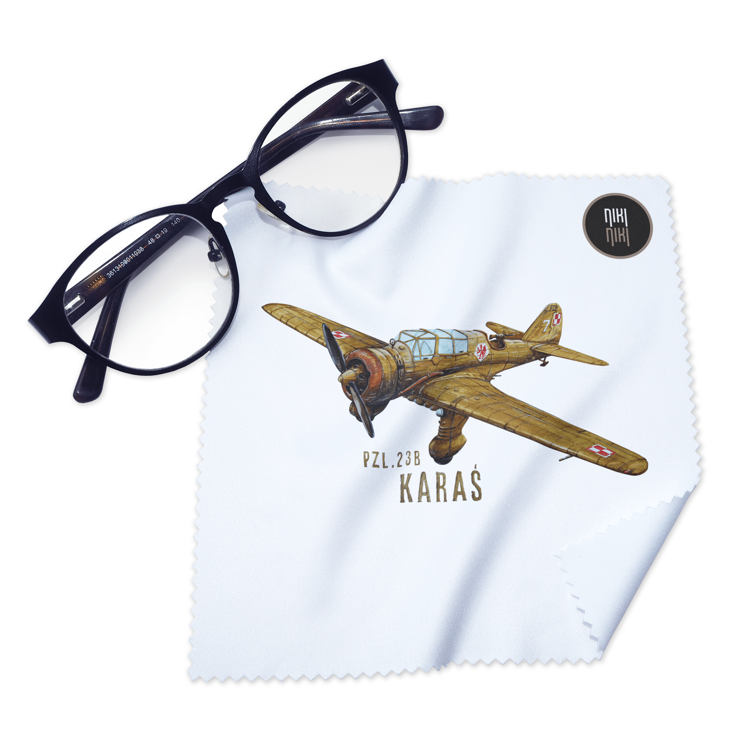 Karaś — ściereczka (Kolor nadruku: zielony; Rodzaj nadruku: Karaś)