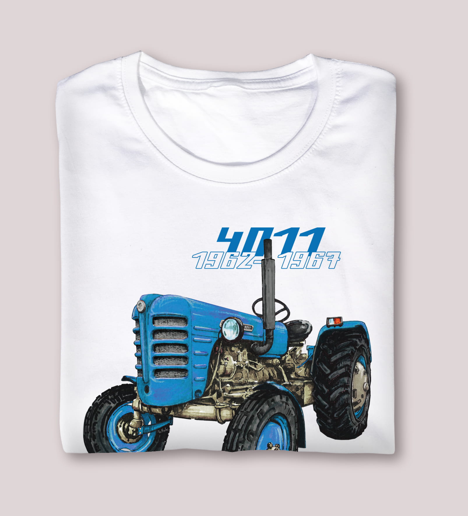 Zetor 4011 — koszulka (Kolor koszulki: biały; Rozmiar: 9 - 11 lat; Rodzaj nadruku: Zetor 4011)