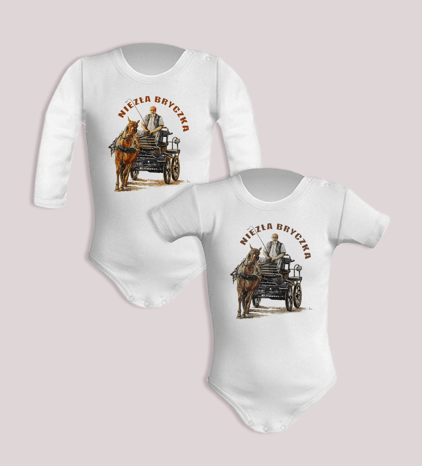 Bryczka — body (Rozmiar: 9M; Długość rękawa: krótki; Rodzaj nadruku: Bryczka)