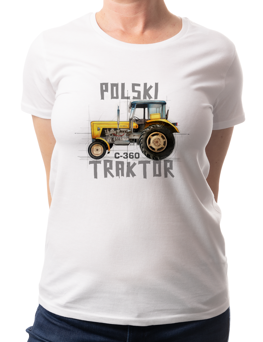 Ursus C-360 — koszulka (Kolor koszulki: biały; Rozmiar: 3XL (damska); Rodzaj nadruku: Ursus C-360)