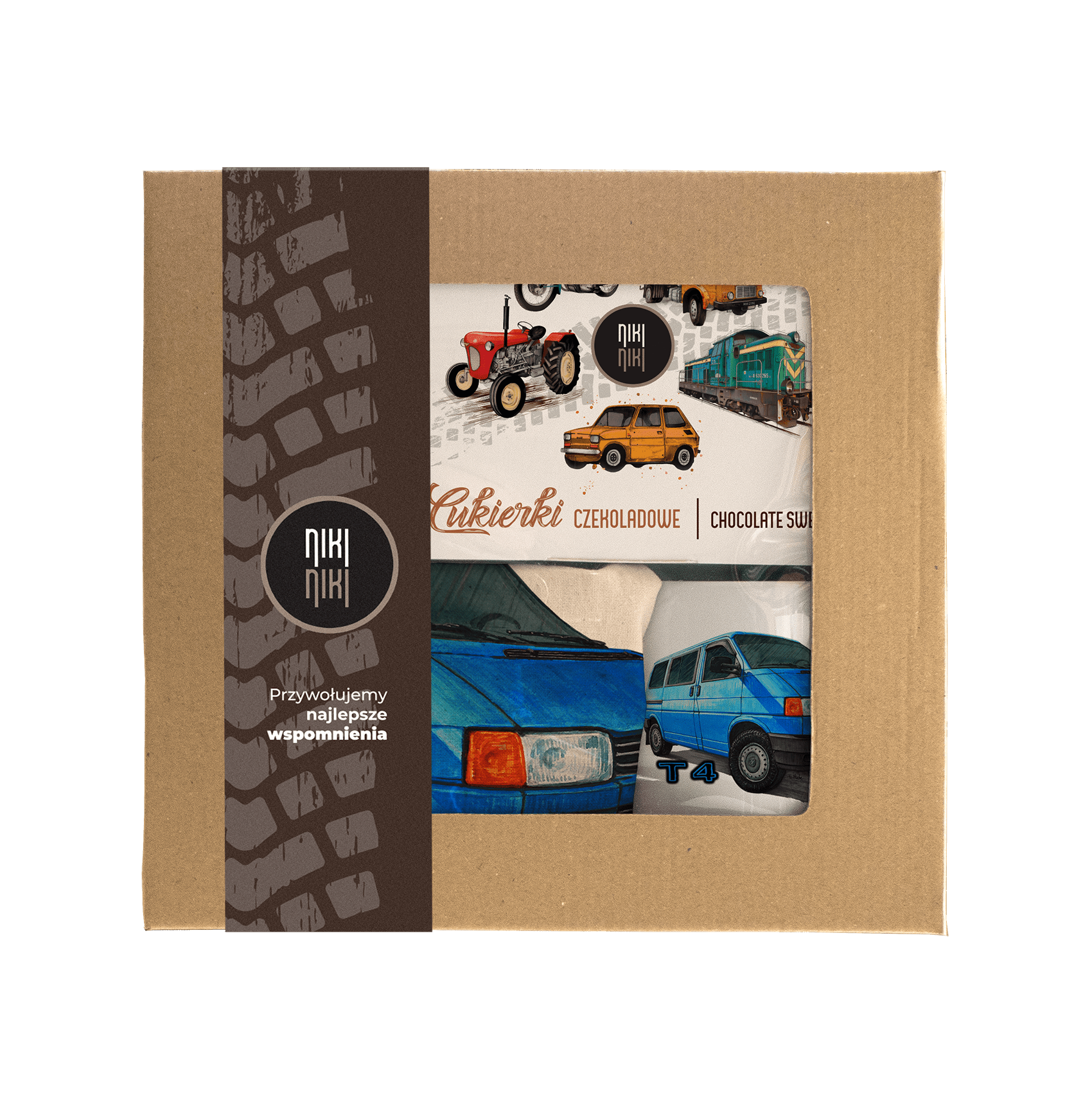 VW T4 — paczka (Zawartość paczki: koszulka, torba, kubek, słodycze; Rozmiar koszulki / bluzy: 3 - 4 lata; Kolor koszulki / bluzy: jasnoszary melanż; R