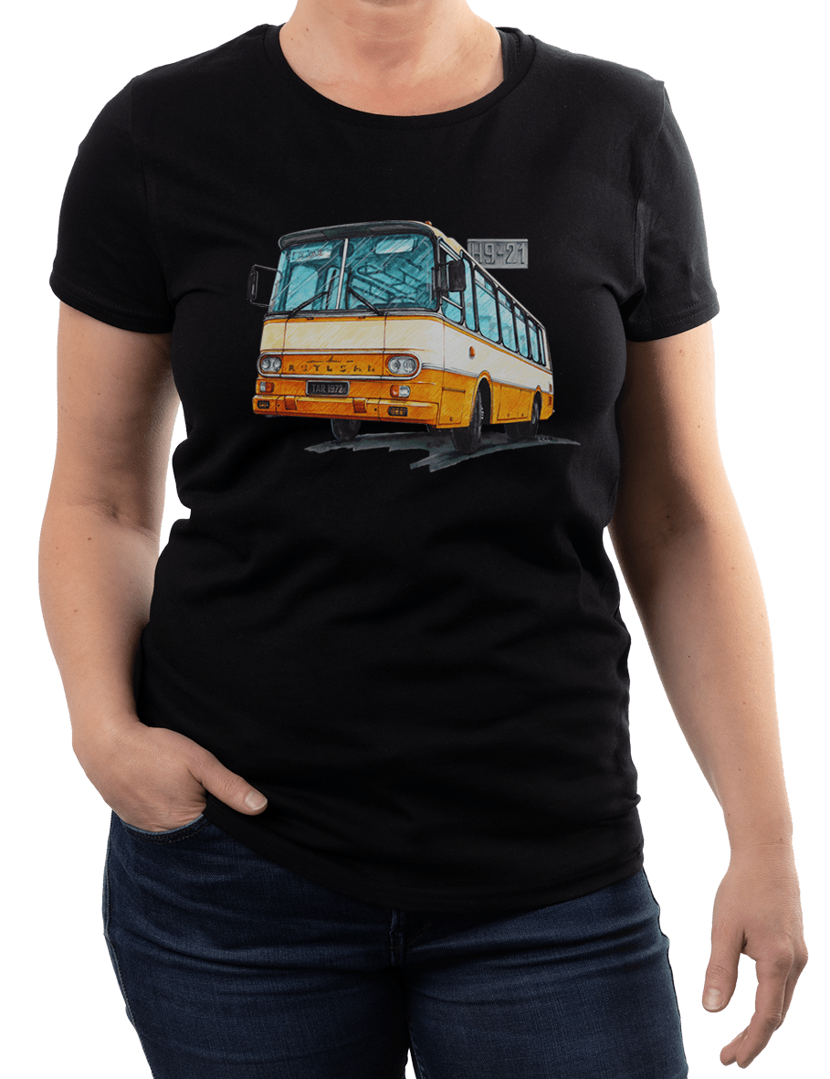 Autosan H9 — koszulka (Kolor koszulki: czarny; Rozmiar: 3XL (damska); Rodzaj nadruku: Autosan H9)