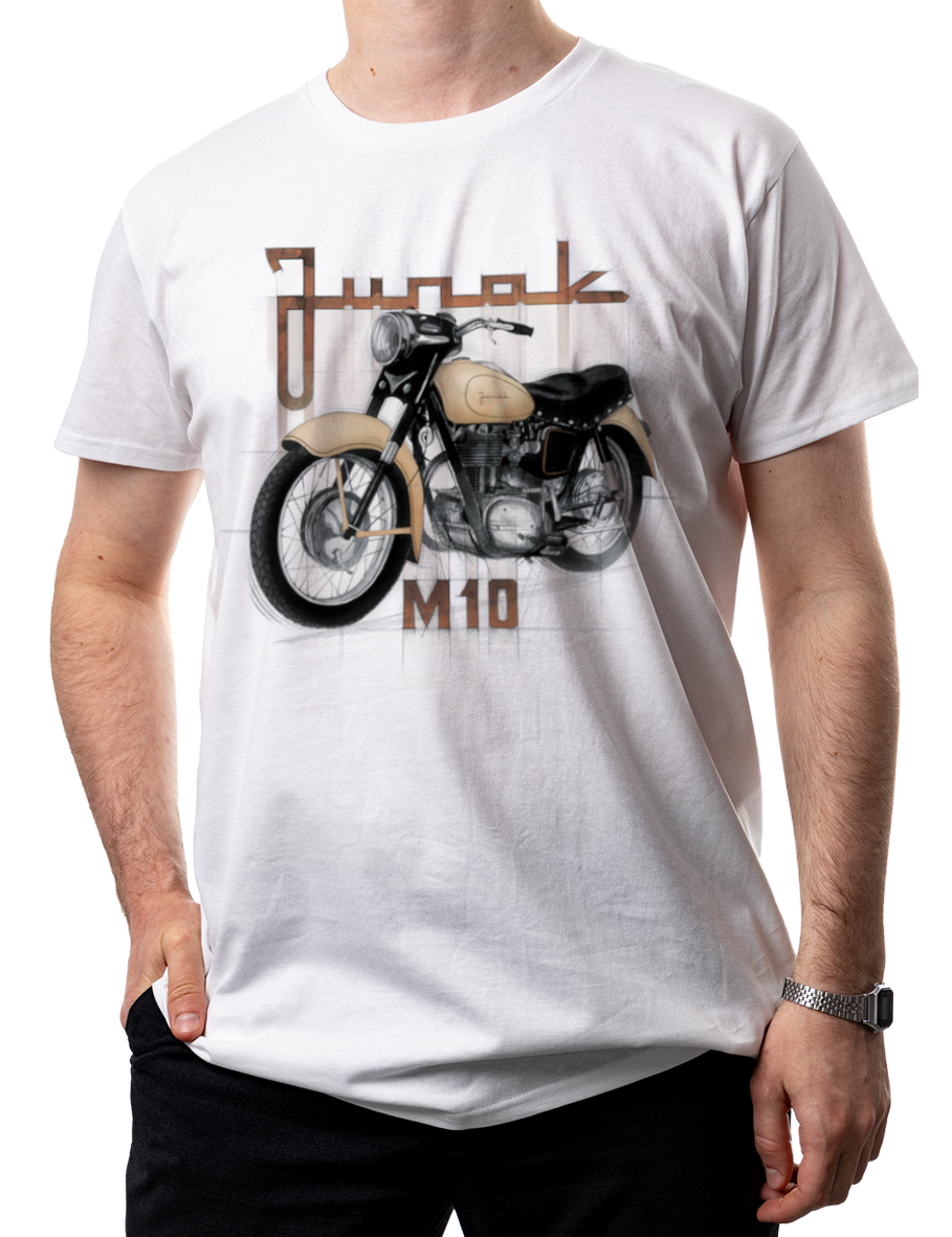 Junak M10 — koszulka (Kolor koszulki: biały; Rozmiar: L (męska); Rodzaj nadruku: Junak M10)