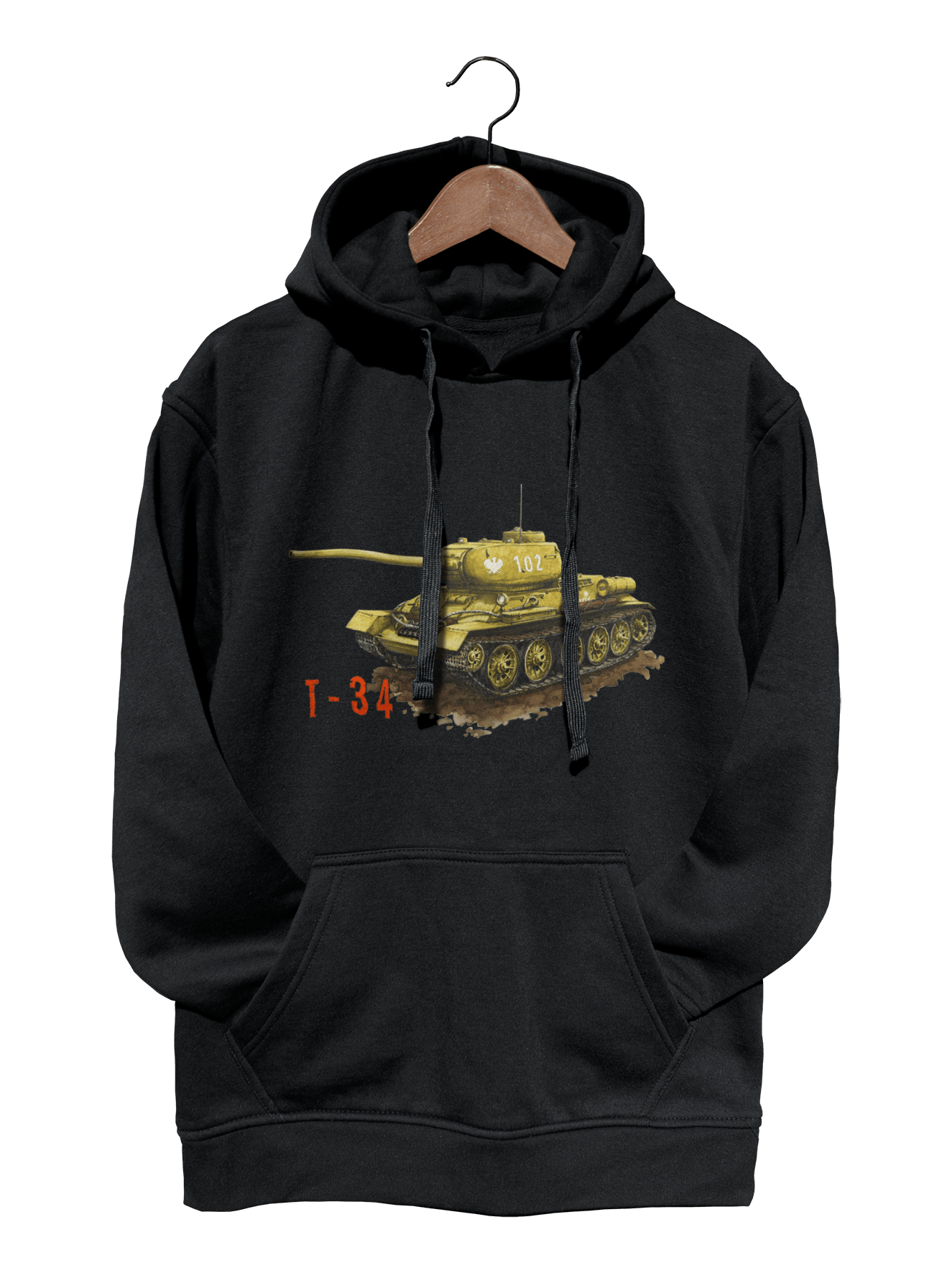T-34 — bluza (Rozmiar: S; Kolor bluzy: czarny; Rodzaj nadruku: T-34)
