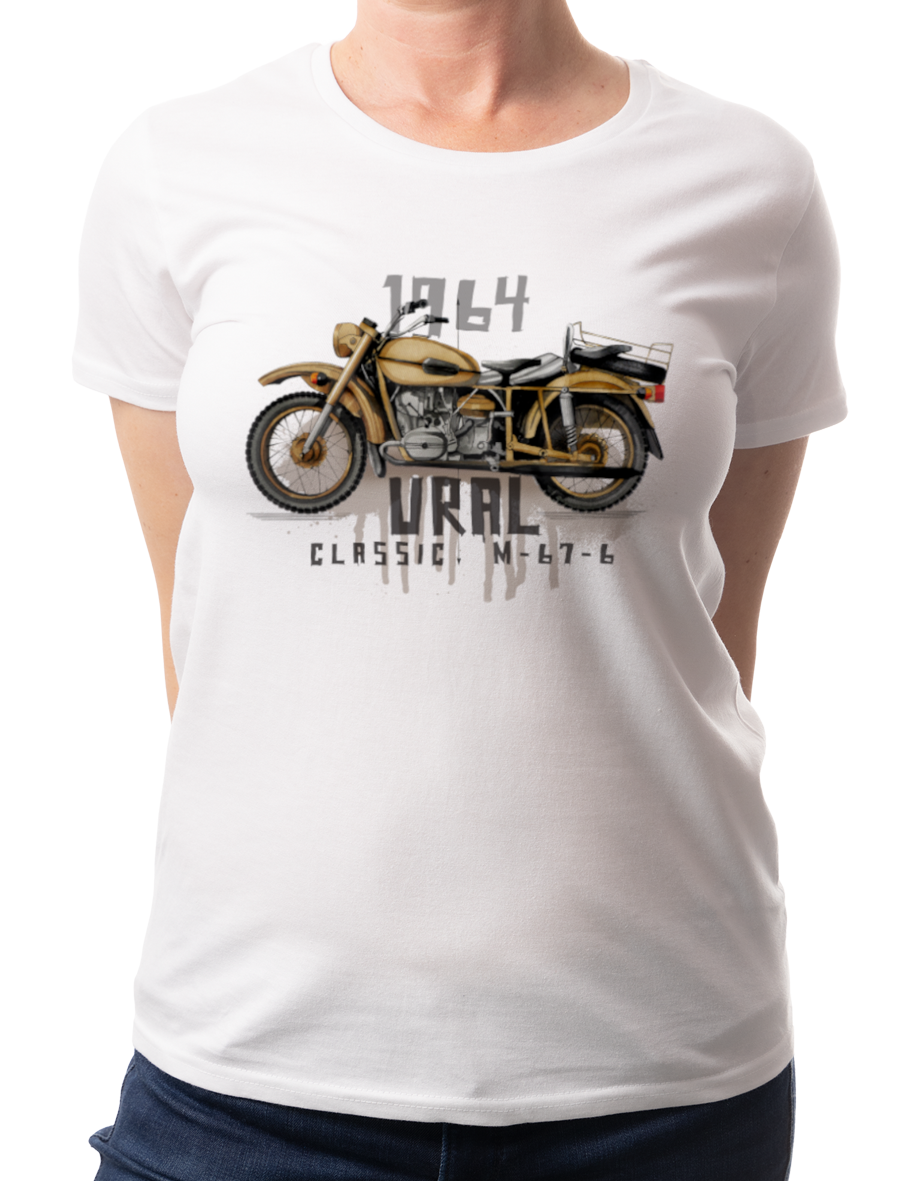 Ural — koszulka (Kolor koszulki: biały; Rozmiar: XL (damska); Rodzaj nadruku: Ural)