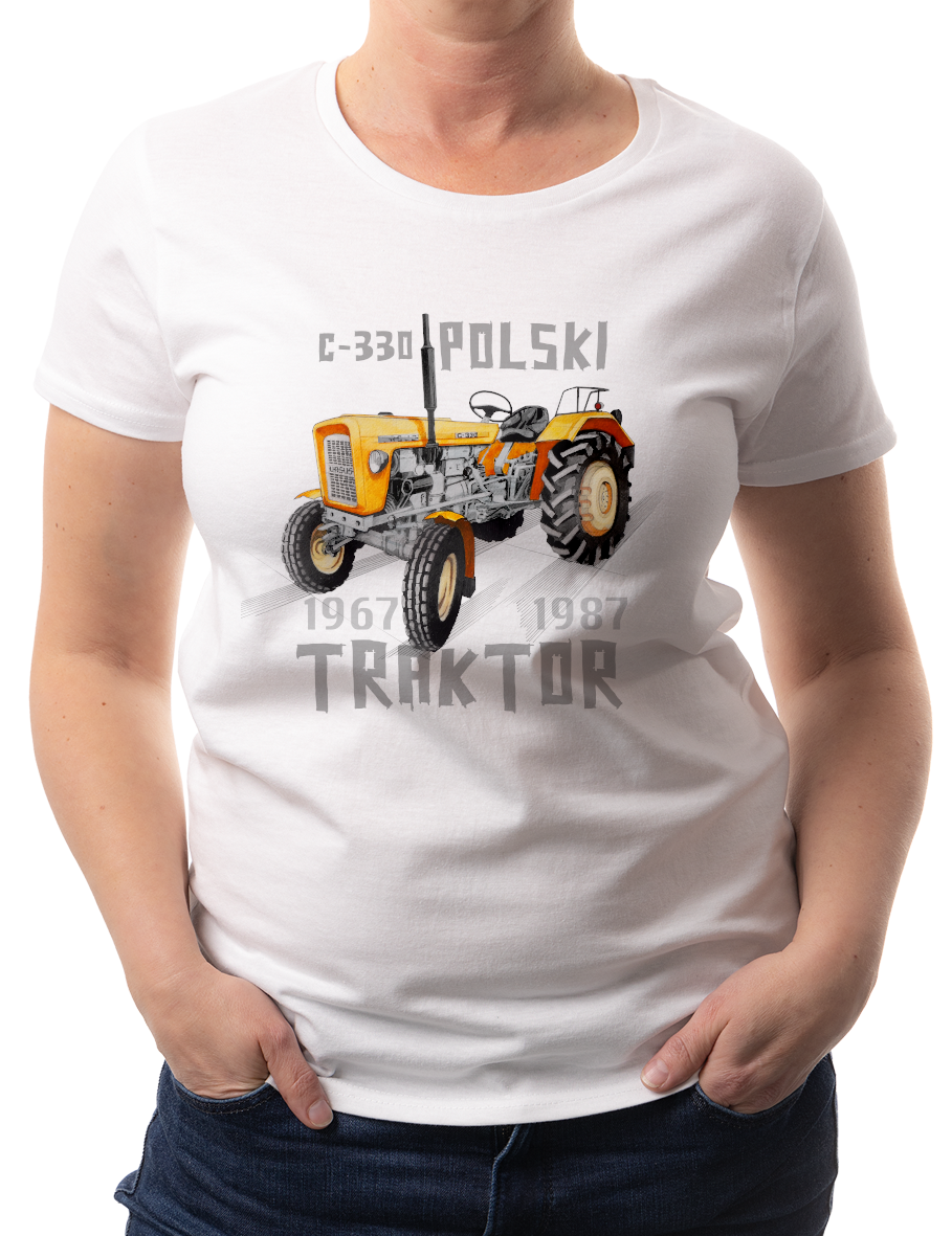 Ursus C-330 — koszulka (Kolor koszulki: biały; Rozmiar: XXL (damska); Rodzaj nadruku: Ursus C-330)