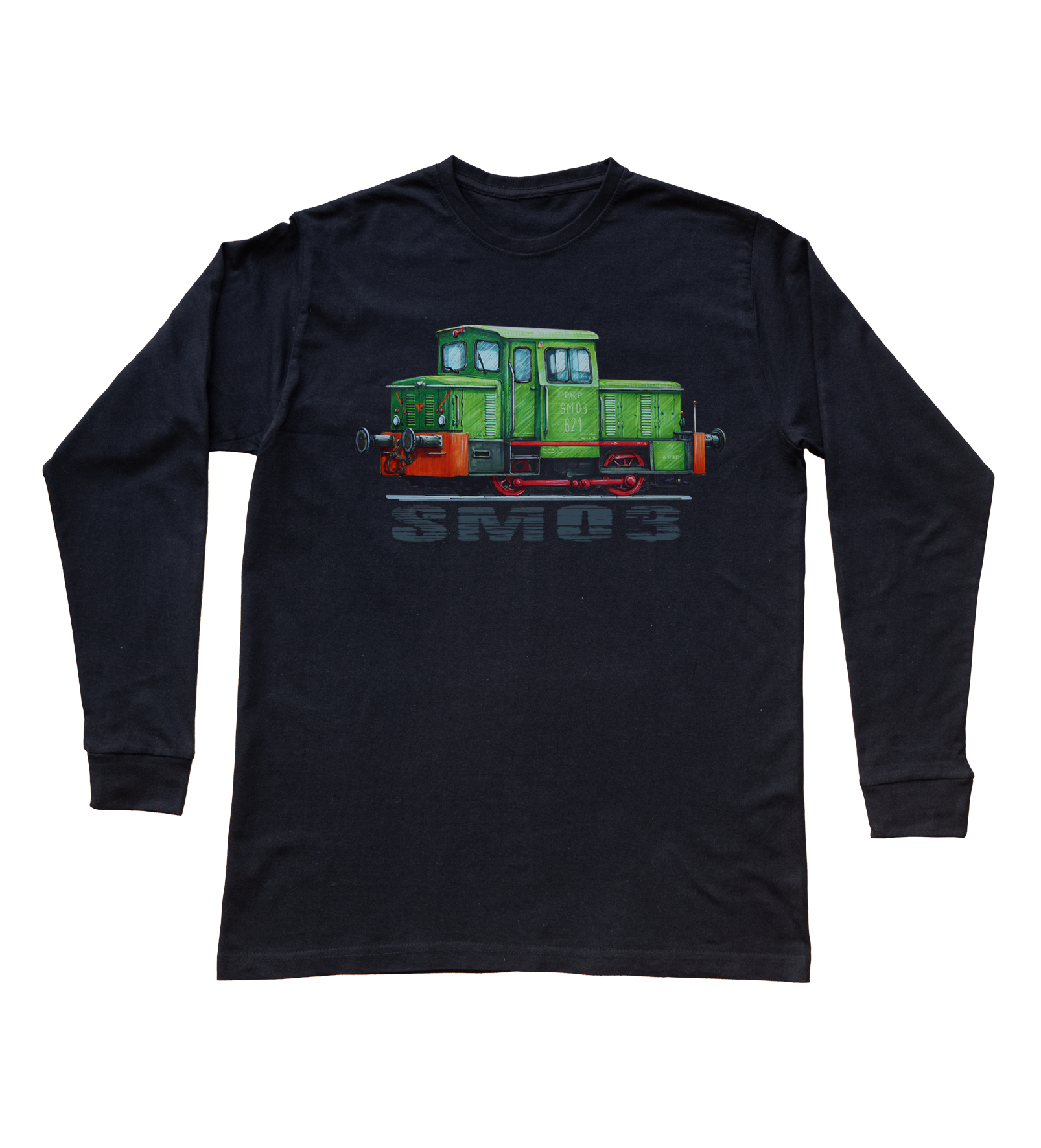 SM03 — bluzka z długim rękawem (Rozmiar: XXL (dorosła); Kolor koszulki: czarny; Rodzaj nadruku: SM03)